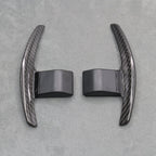 Carbon Fibre / White Gear Paddle Shifters BMW F80 M3 F82 F83 M4 F87 M2 F30 - Interior Styling | Carbon Kings