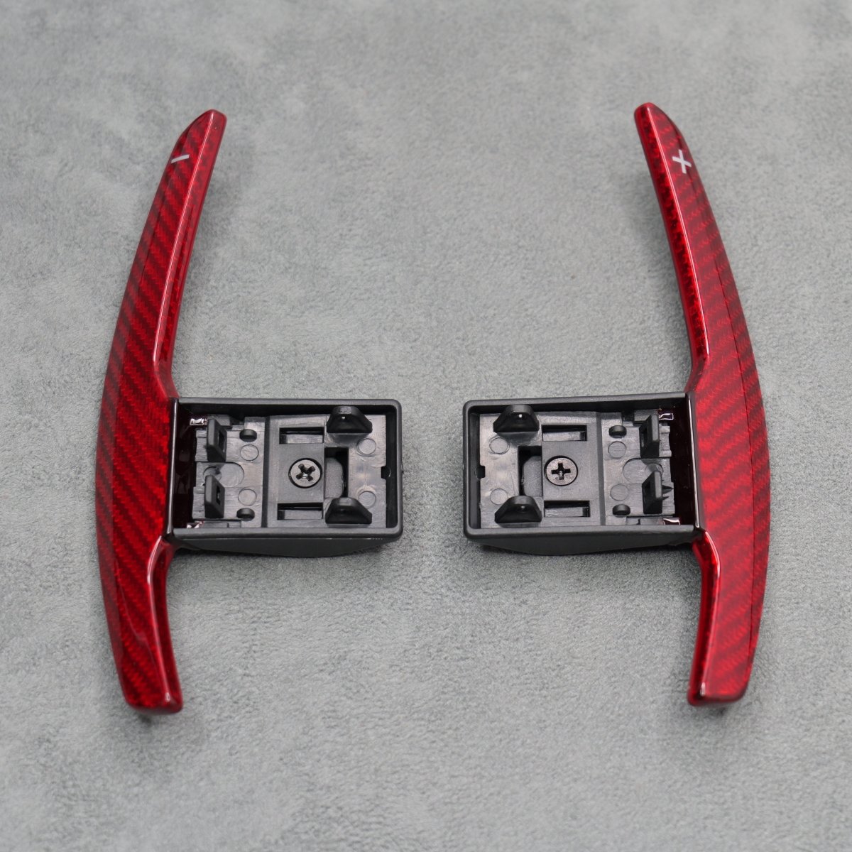 Red Carbon Fibre Gear Paddle Shifters BMW F80 M3 F82 F83 M4 F87 M2 F30 - Interior Styling | Carbon Kings