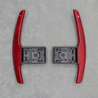 Red Carbon Fibre Gear Paddle Shifters BMW F80 M3 F82 F83 M4 F87 M2 F30 - Interior Styling | Carbon Kings