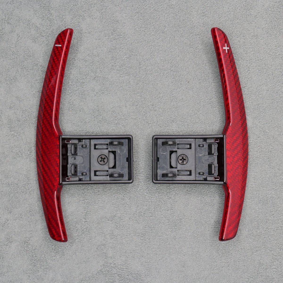 Red Carbon Fibre Gear Paddle Shifters BMW F80 M3 F82 F83 M4 F87 M2 F30 - Interior Styling | Carbon Kings