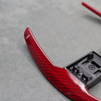 Red Carbon Fibre Gear Paddle Shifters BMW F80 M3 F82 F83 M4 F87 M2 F30 - Interior Styling | Carbon Kings