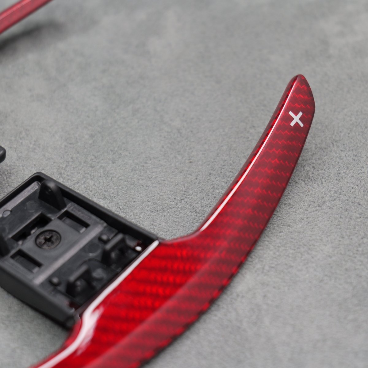 Red Carbon Fibre Gear Paddle Shifters BMW F80 M3 F82 F83 M4 F87 M2 F30 - Interior Styling | Carbon Kings