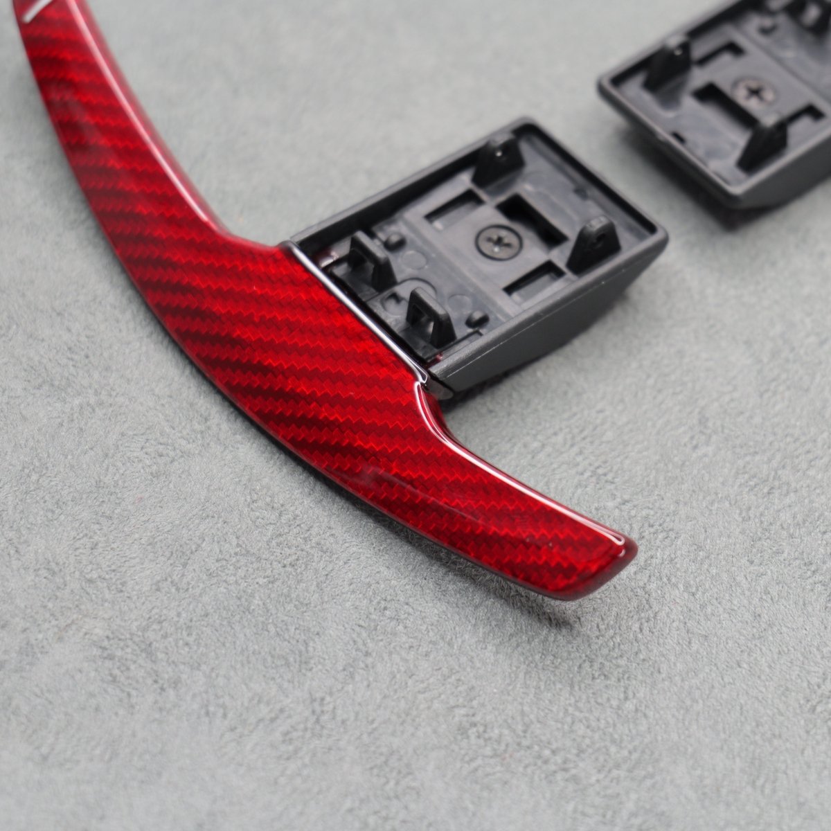 Red Carbon Fibre Gear Paddle Shifters BMW F80 M3 F82 F83 M4 F87 M2 F30 - Interior Styling | Carbon Kings
