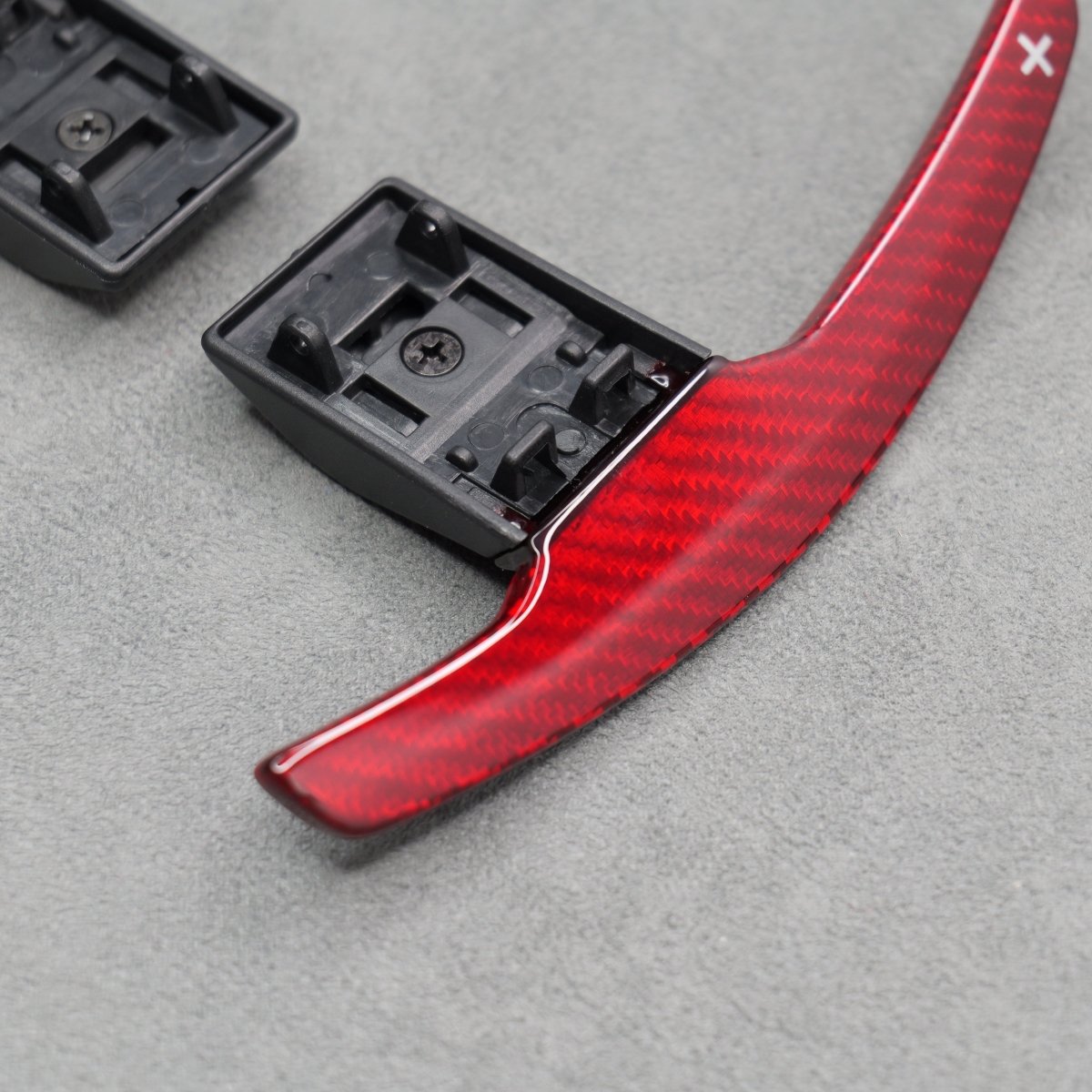 Red Carbon Fibre Gear Paddle Shifters BMW F80 M3 F82 F83 M4 F87 M2 F30 - Interior Styling | Carbon Kings