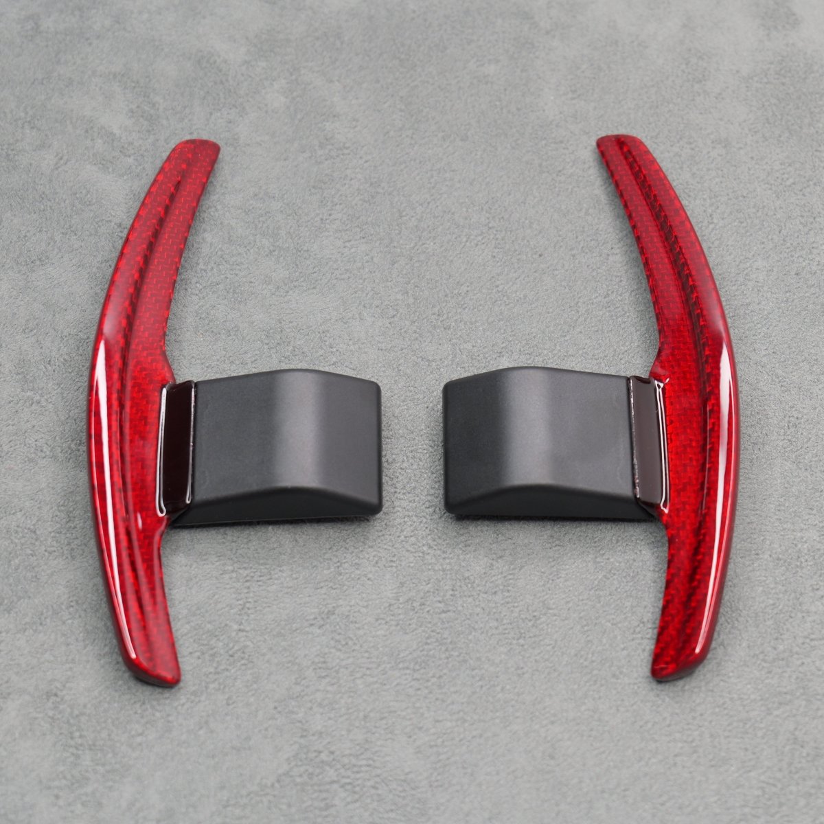 Red Carbon Fibre Gear Paddle Shifters BMW F80 M3 F82 F83 M4 F87 M2 F30 - Interior Styling | Carbon Kings