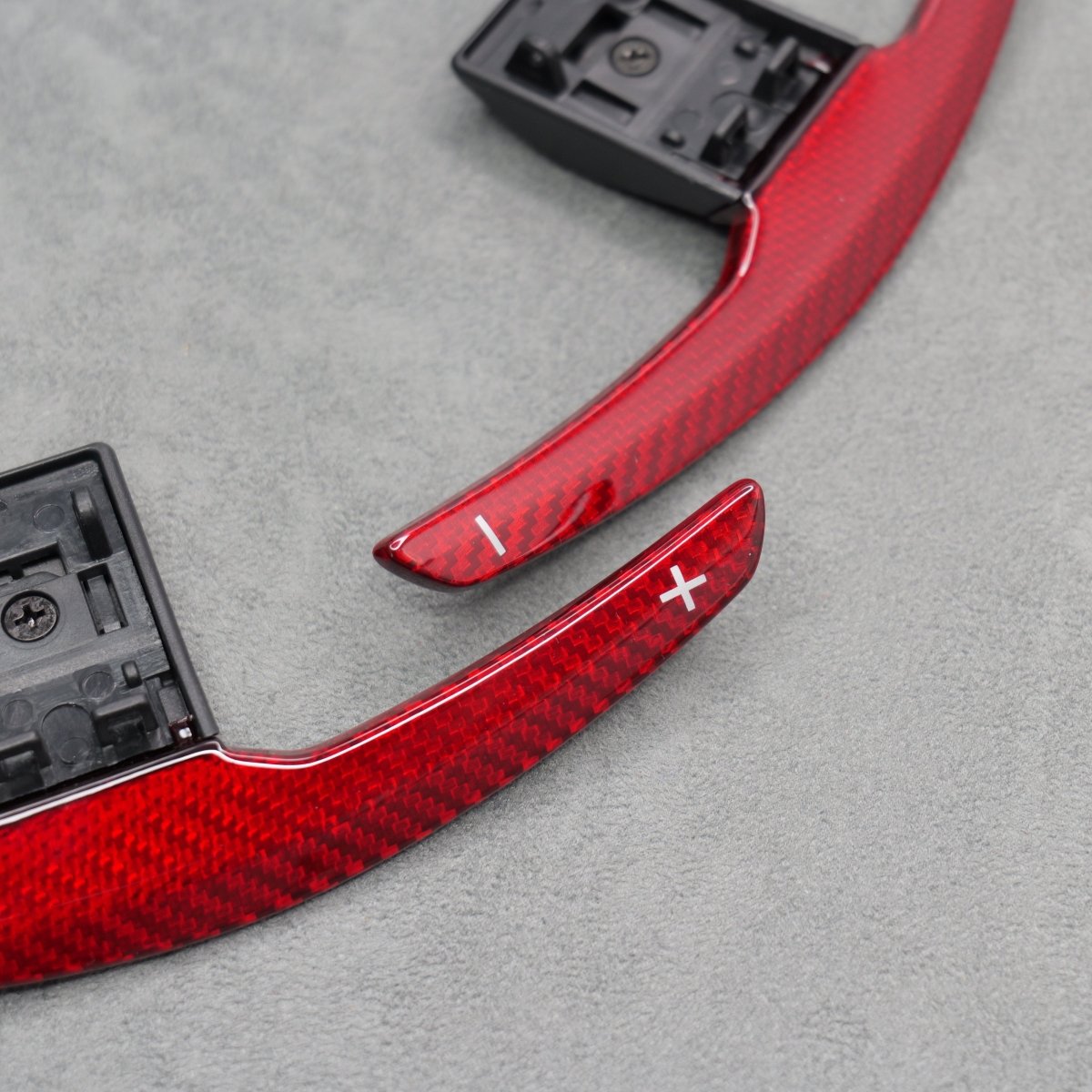 Red Carbon Fibre Gear Paddle Shifters BMW F80 M3 F82 F83 M4 F87 M2 F30 - Interior Styling | Carbon Kings
