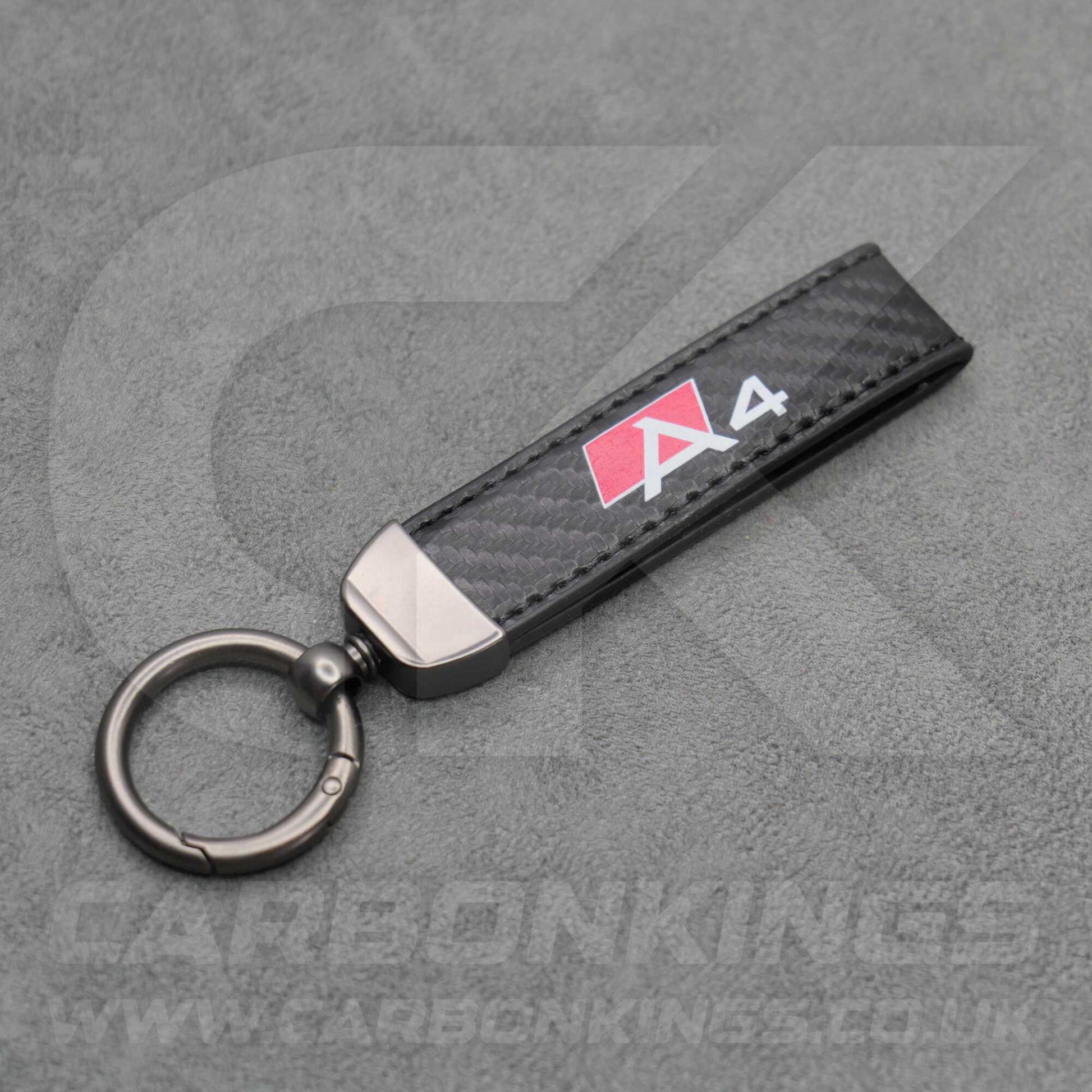 Audi Carbon Fibre Style Key Ring Chain S Line A3 A4 A5 A6 A7 A8