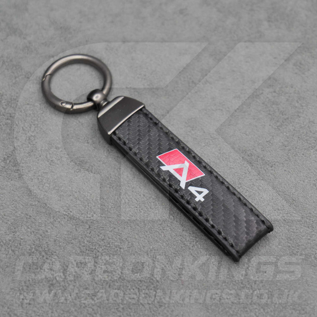 Audi Carbon Fibre Style Key Ring Chain S Line A3 A4 A5 A6 A7 A8