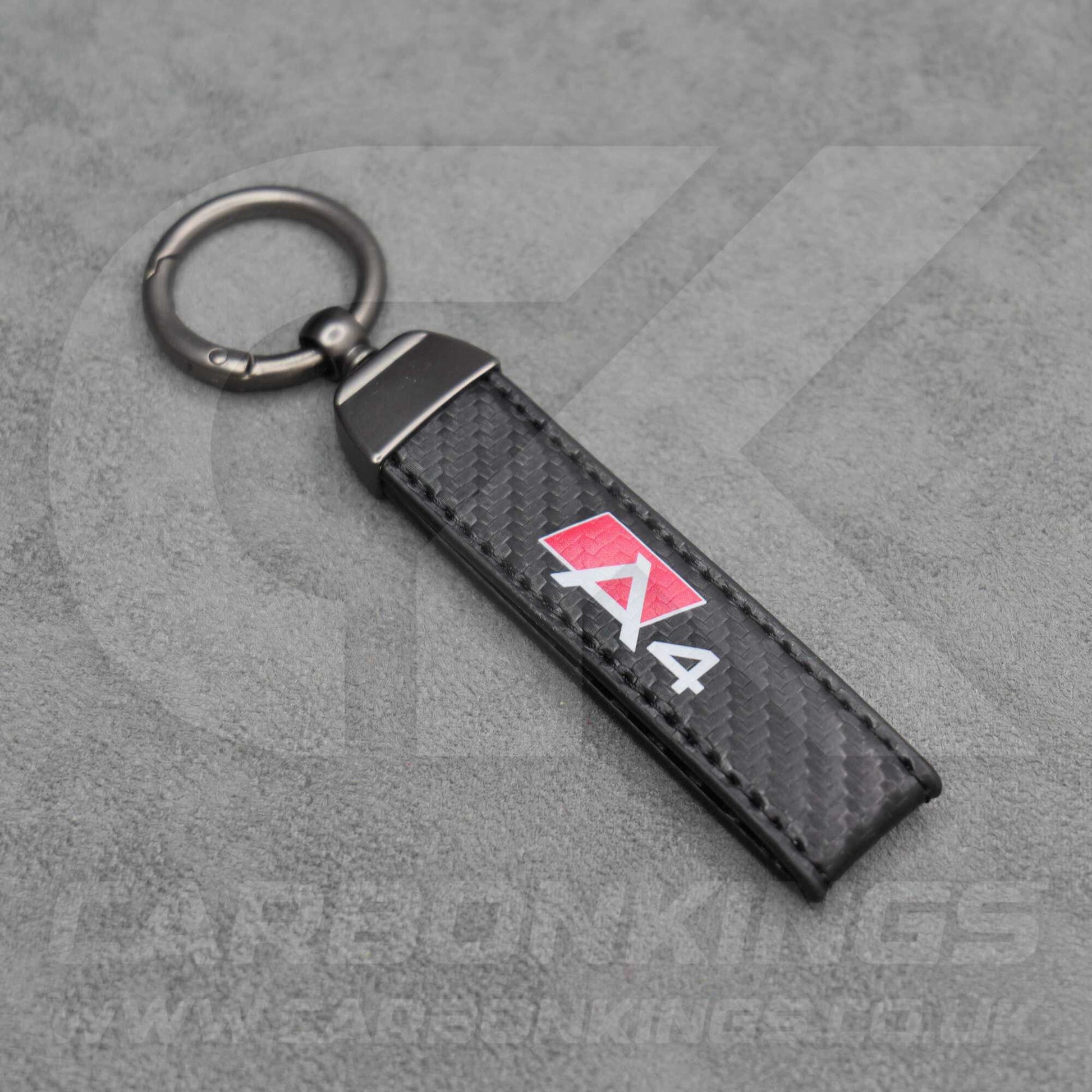 Audi Carbon Fibre Style Key Ring Chain S Line A3 A4 A5 A6 A7 A8