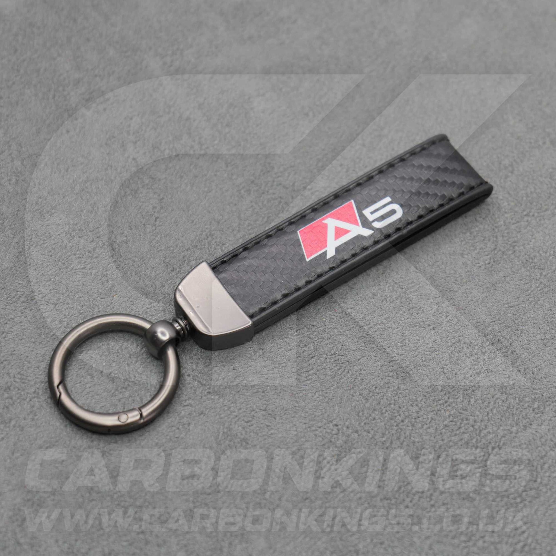 Audi Carbon Fibre Style Key Ring Chain S Line A3 A4 A5 A6 A7 A8