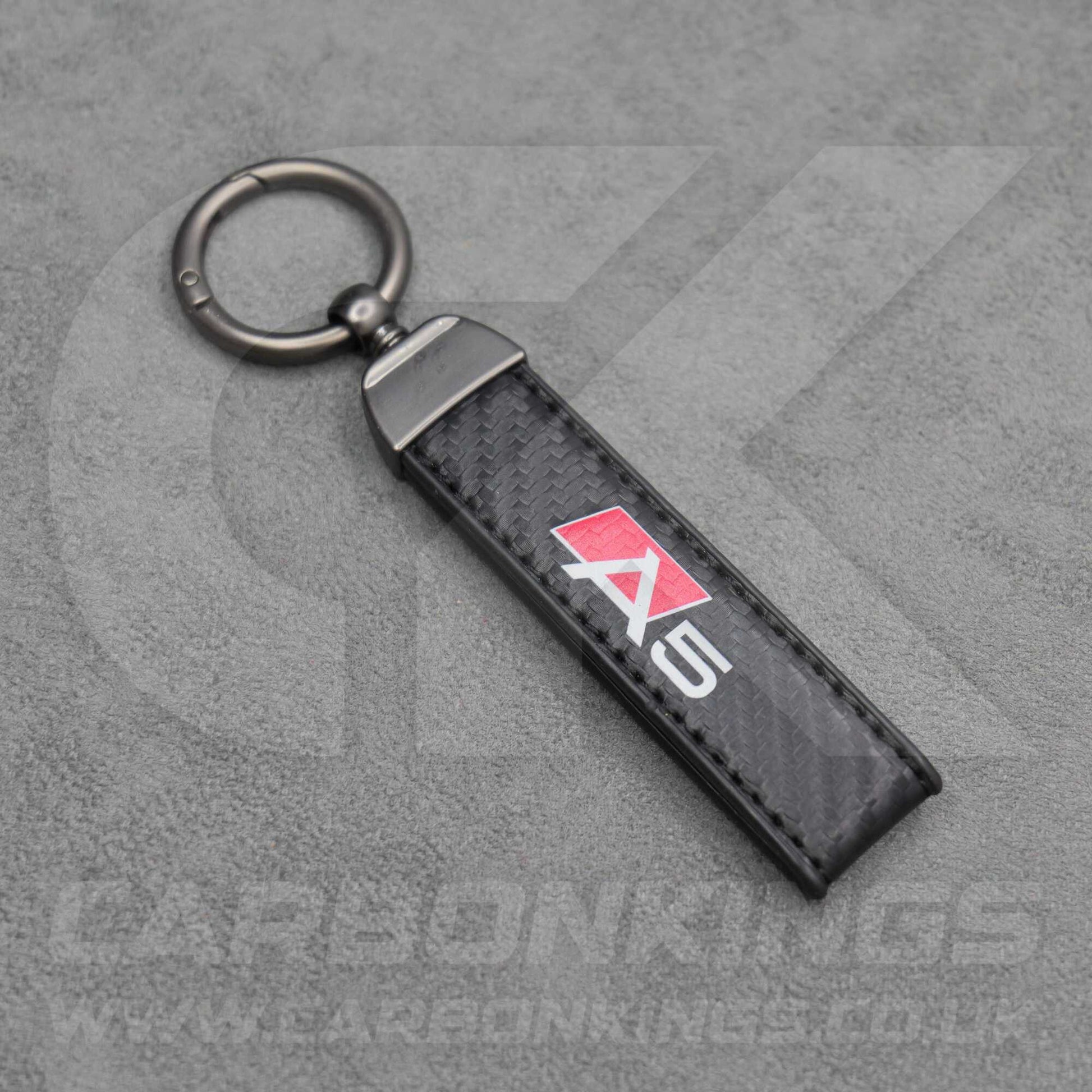 Audi Carbon Fibre Style Key Ring Chain S Line A3 A4 A5 A6 A7 A8
