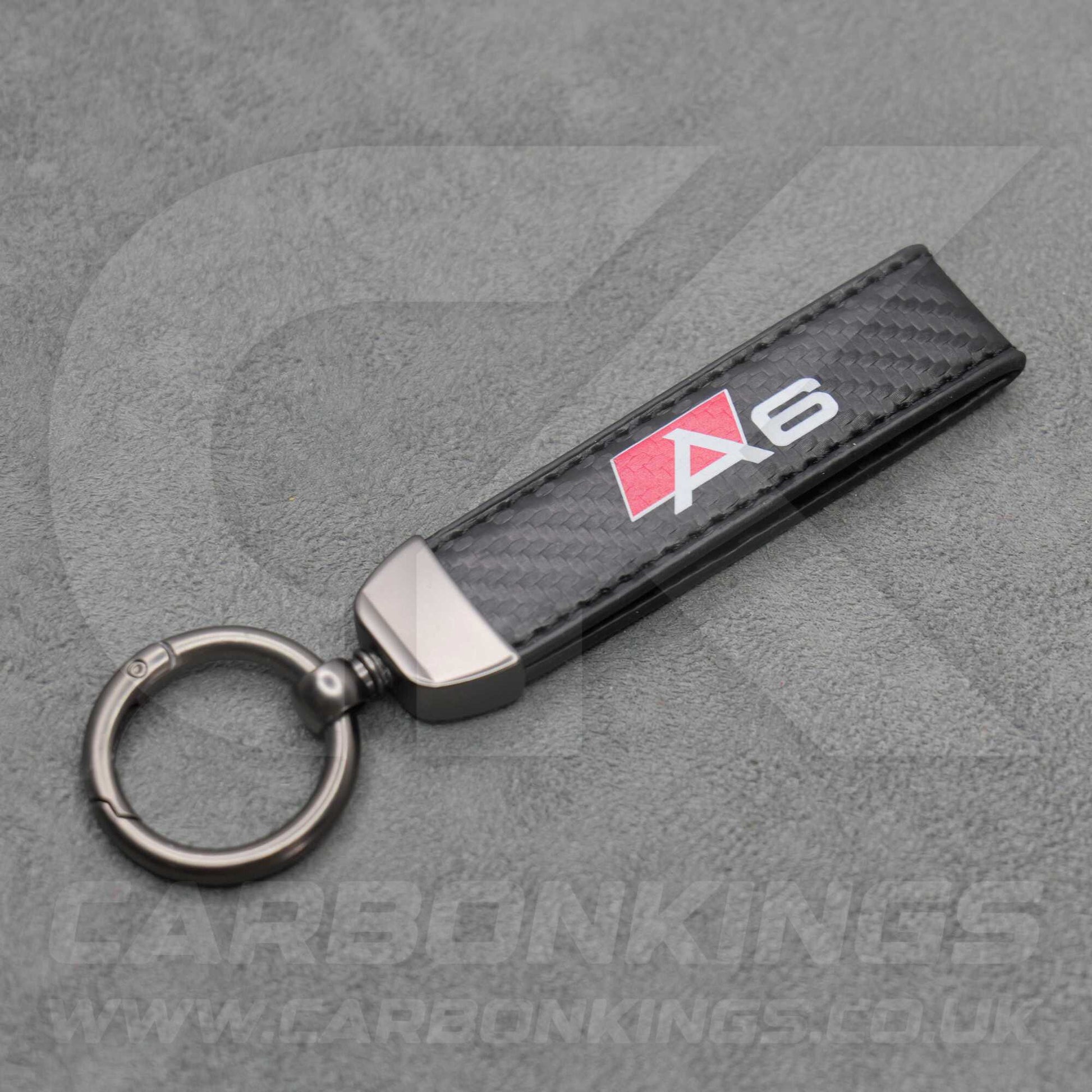 Audi Carbon Fibre Style Key Ring Chain S Line A3 A4 A5 A6 A7 A8