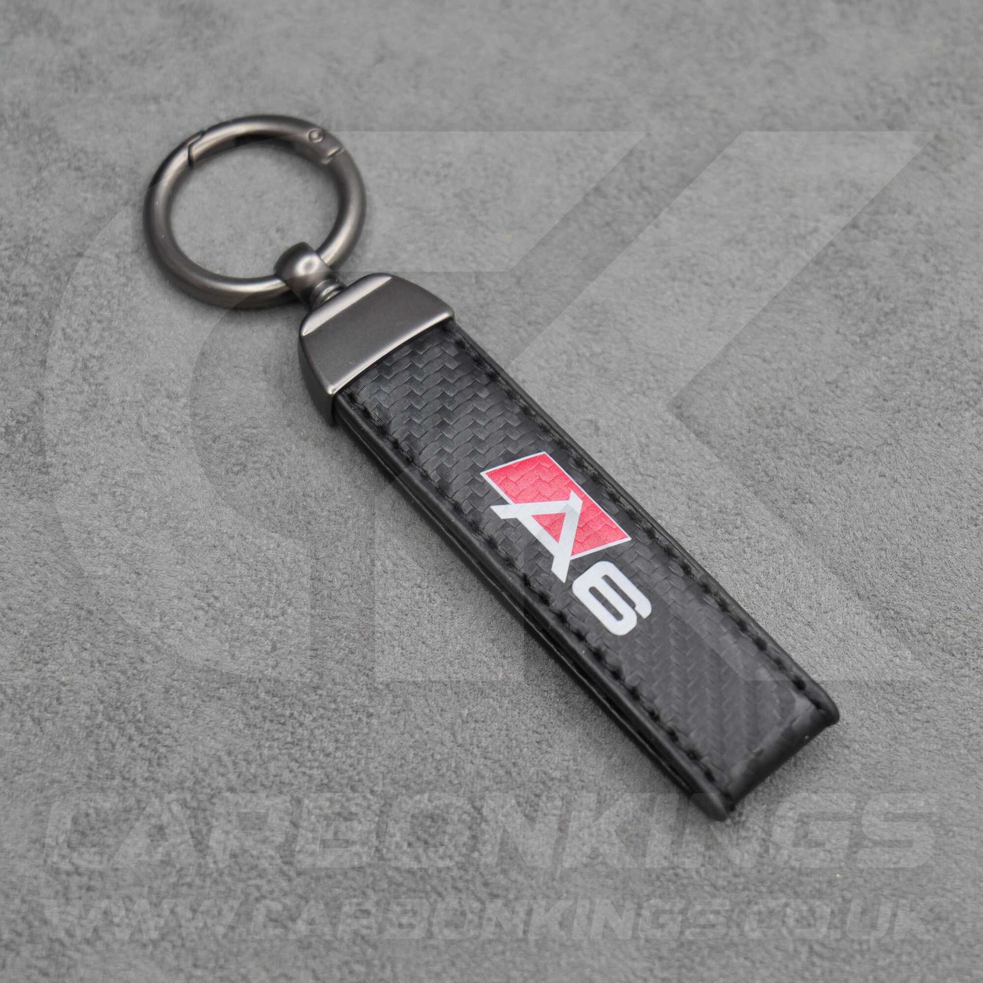 Audi Carbon Fibre Style Key Ring Chain S Line A3 A4 A5 A6 A7 A8