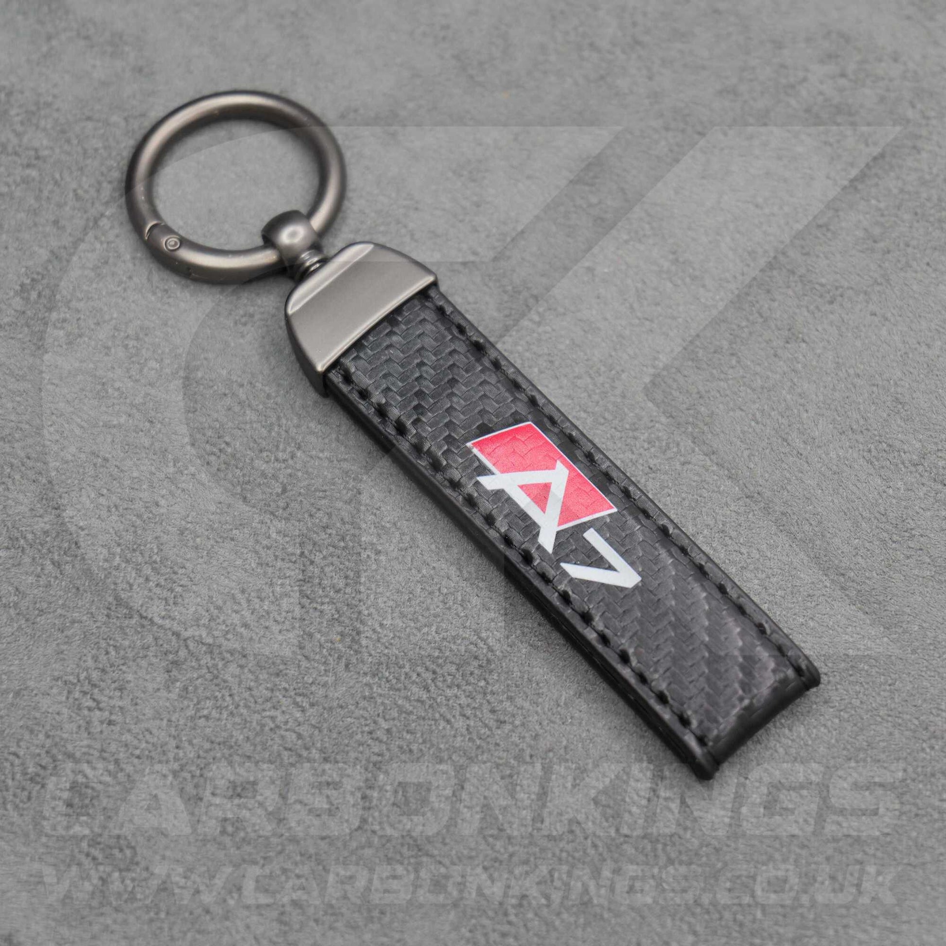 Audi Carbon Fibre Style Key Ring Chain S Line A3 A4 A5 A6 A7 A8
