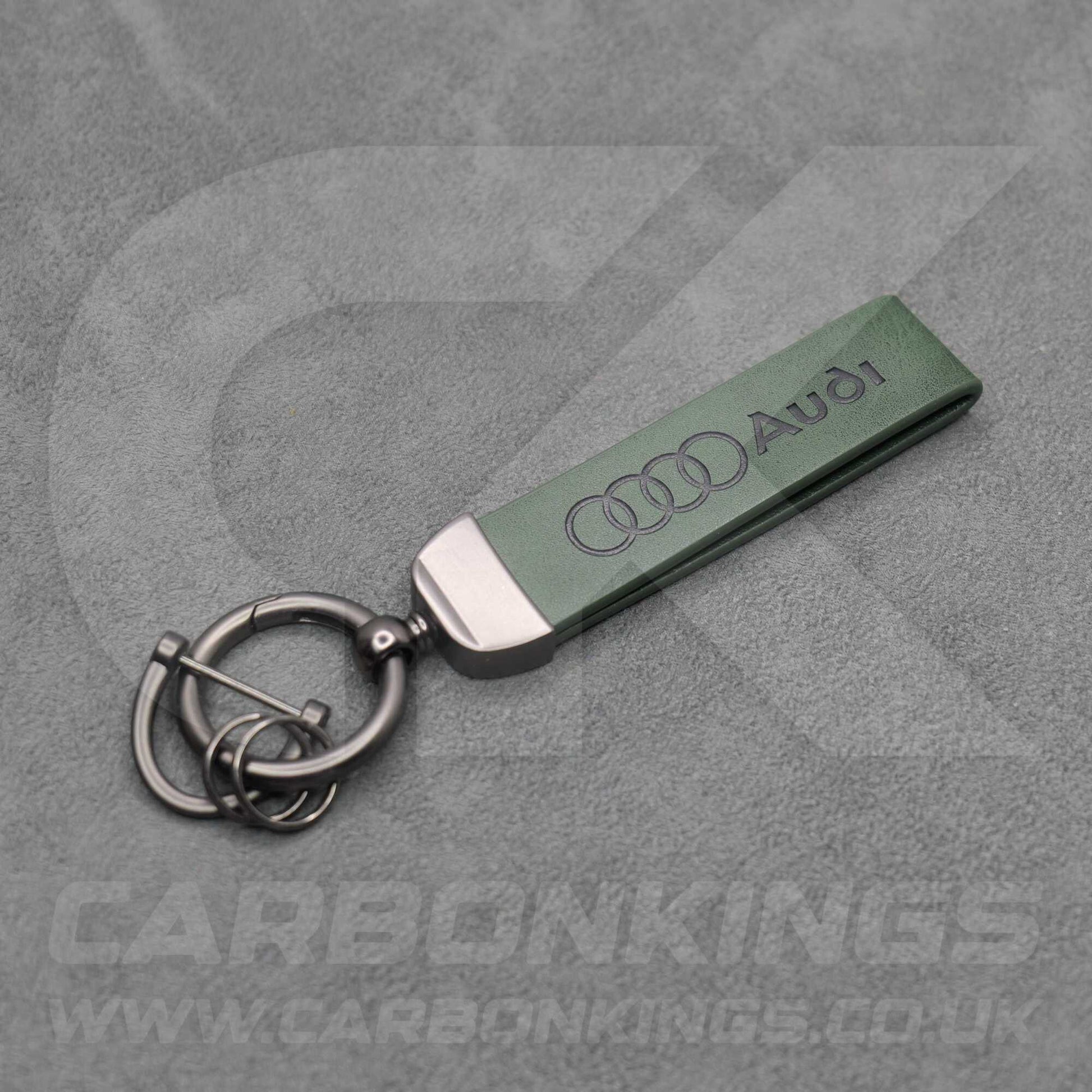 Audi Premium Leather Key Ring Chain Durable A1 A3 A4 A5 A6 A7 Q3 Q4 Q5 Q6 Q7 Q8