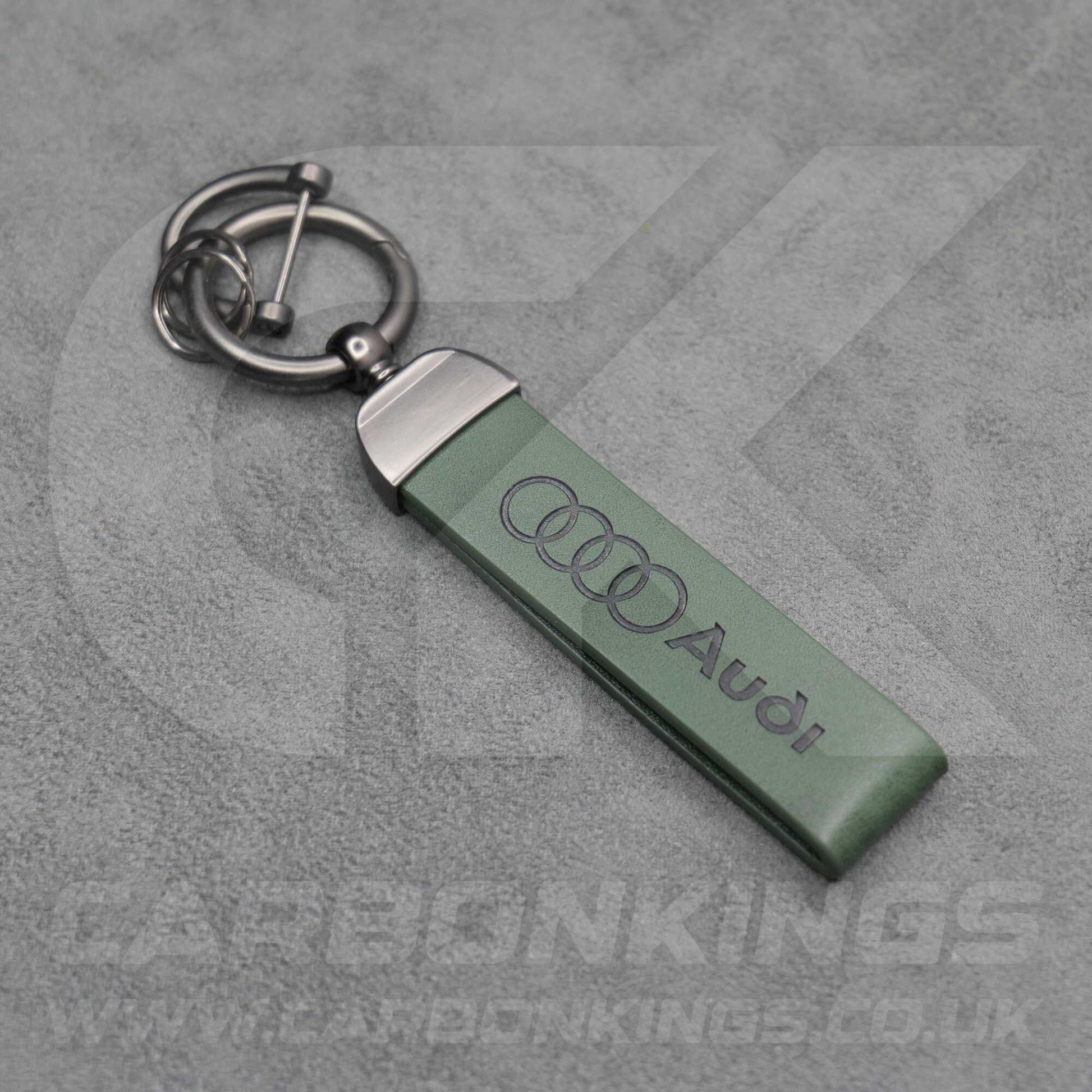 Audi Premium Leather Key Ring Chain Durable A1 A3 A4 A5 A6 A7 Q3 Q4 Q5 Q6 Q7 Q8