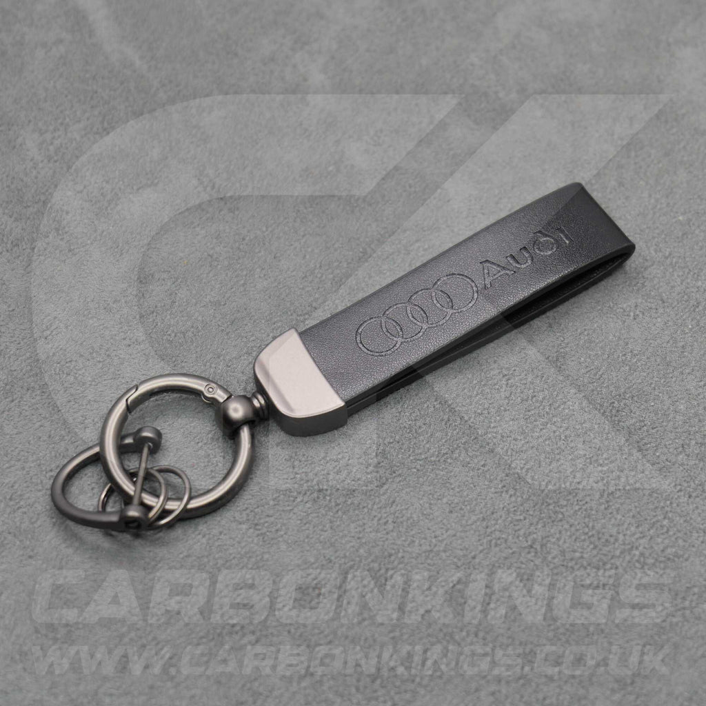 Audi Premium Leather Key Ring Chain Durable A1 A3 A4 A5 A6 A7 Q3 Q4 Q5 Q6 Q7 Q8