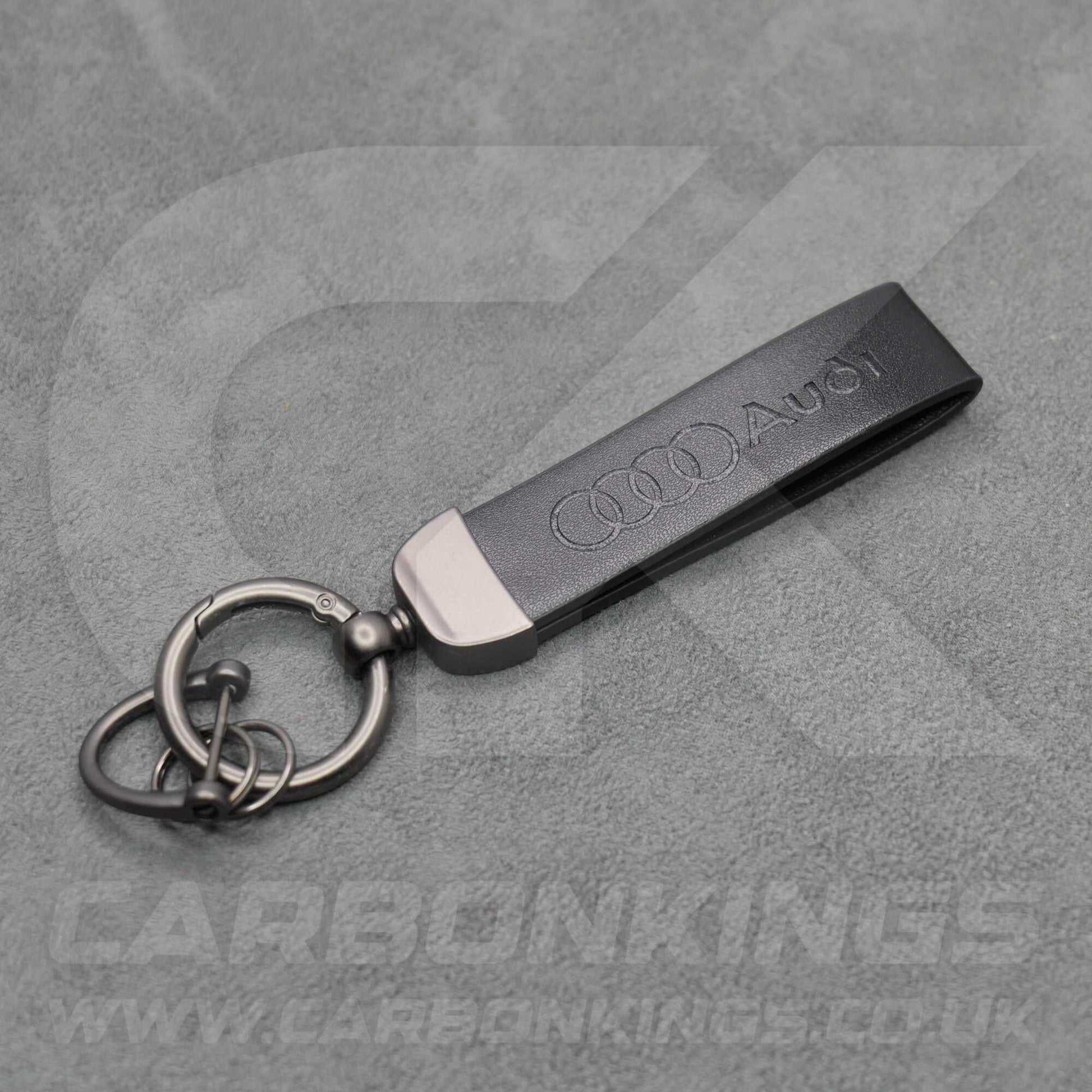Audi Premium Leather Key Ring Chain Durable A1 A3 A4 A5 A6 A7 Q3 Q4 Q5 Q6 Q7 Q8