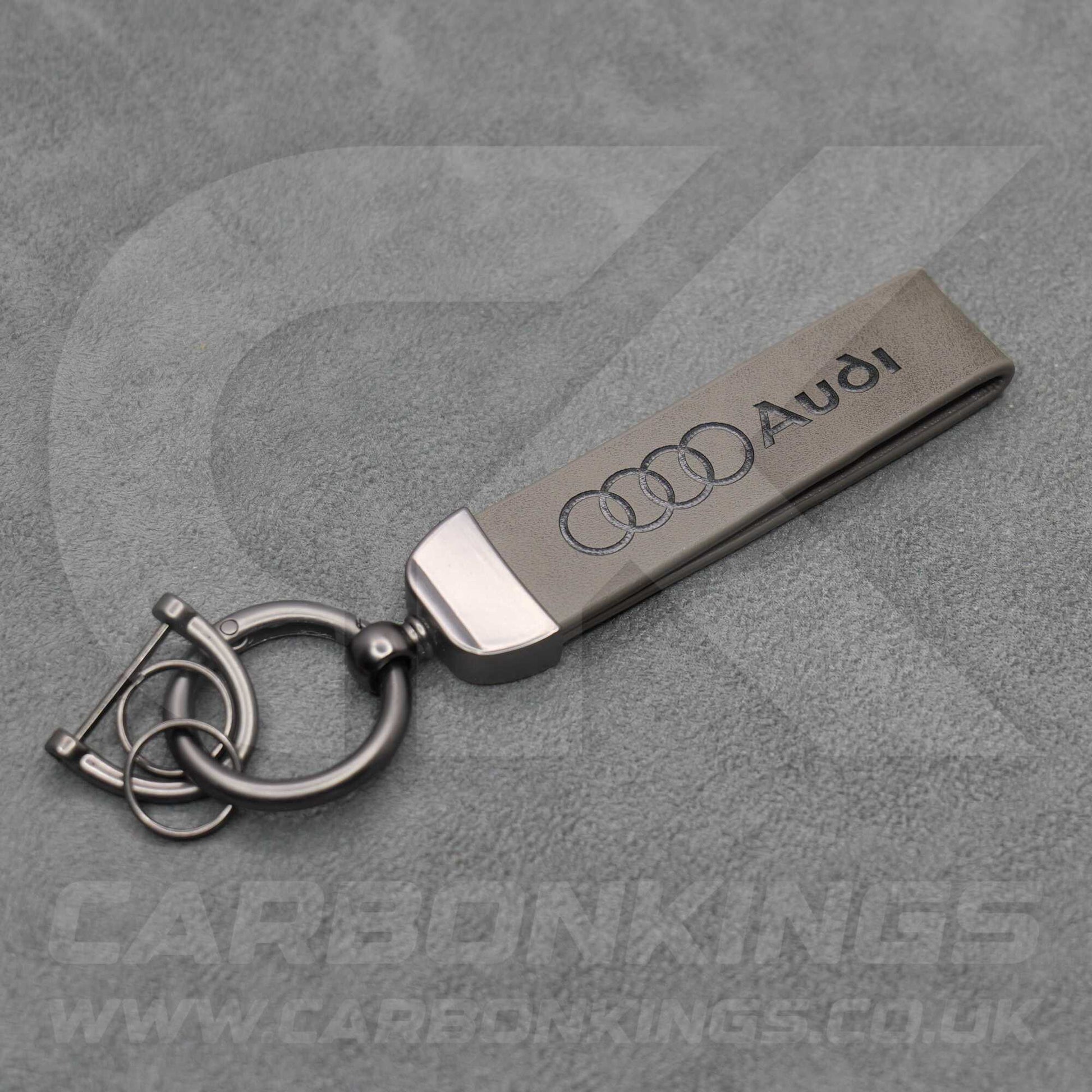 Audi Premium Leather Key Ring Chain Durable A1 A3 A4 A5 A6 A7 Q3 Q4 Q5 Q6 Q7 Q8