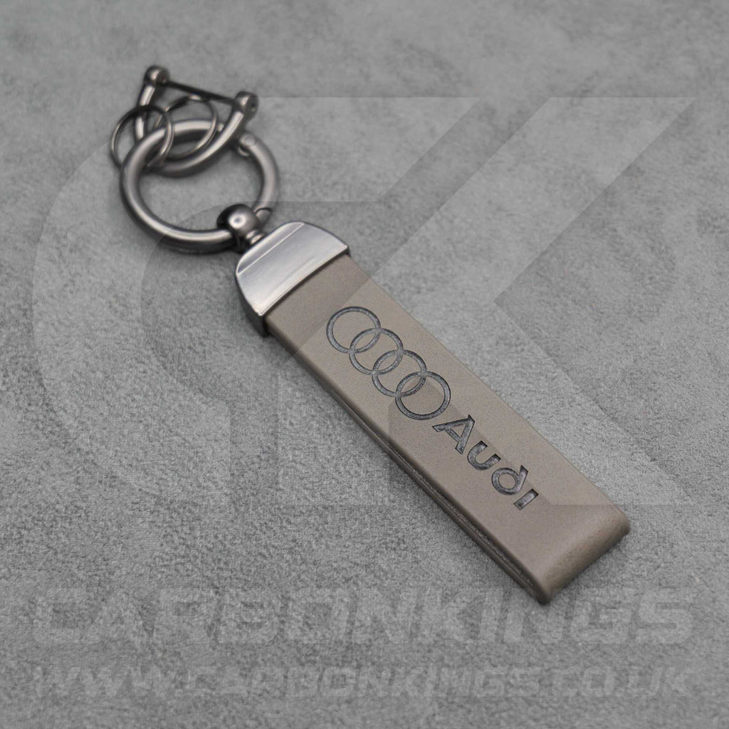 Audi Premium Leather Key Ring Chain Durable A1 A3 A4 A5 A6 A7 Q3 Q4 Q5 Q6 Q7 Q8