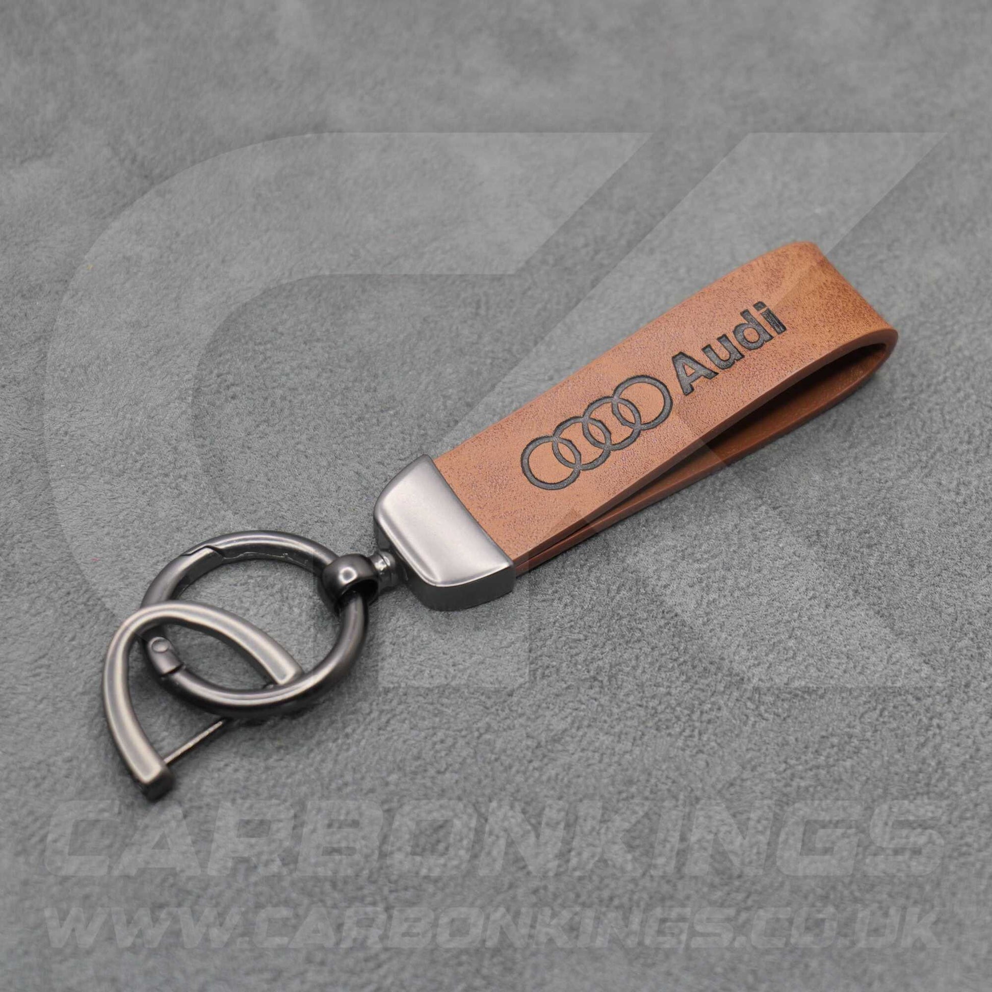 Audi Premium Leather Key Ring Chain Durable A1 A3 A4 A5 A6 A7 Q3 Q4 Q5 Q6 Q7 Q8