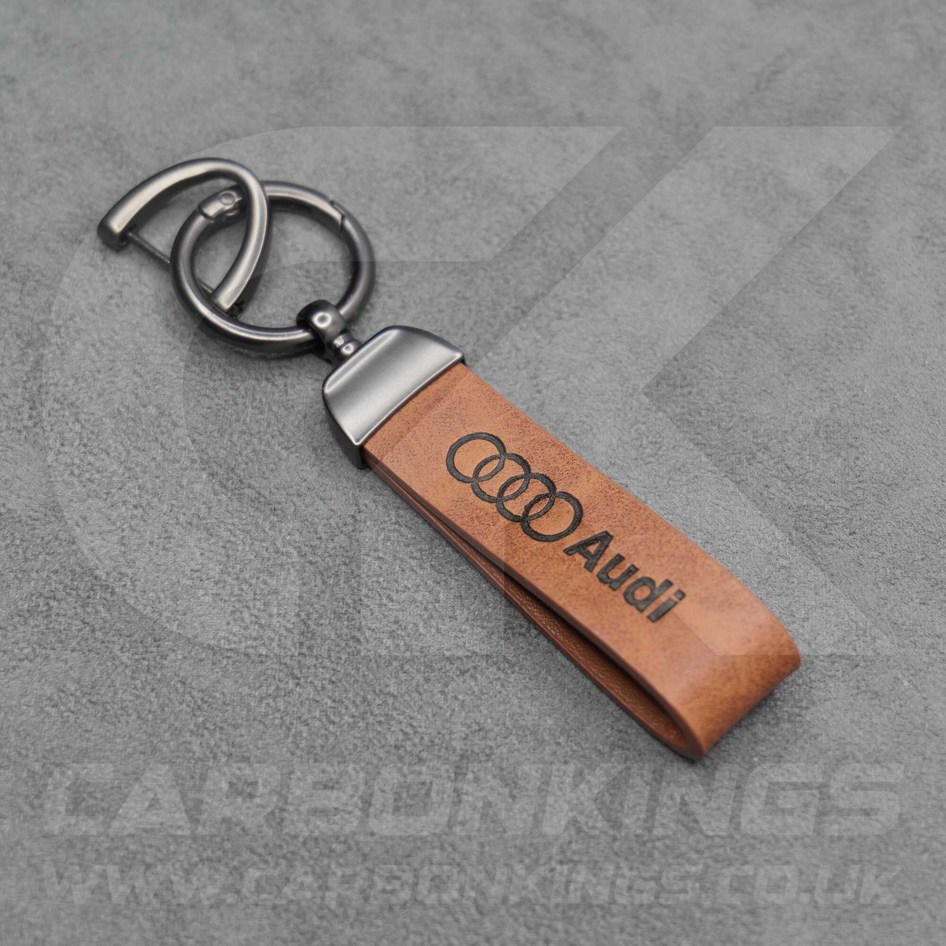 Audi Premium Leather Key Ring Chain Durable A1 A3 A4 A5 A6 A7 Q3 Q4 Q5 Q6 Q7 Q8
