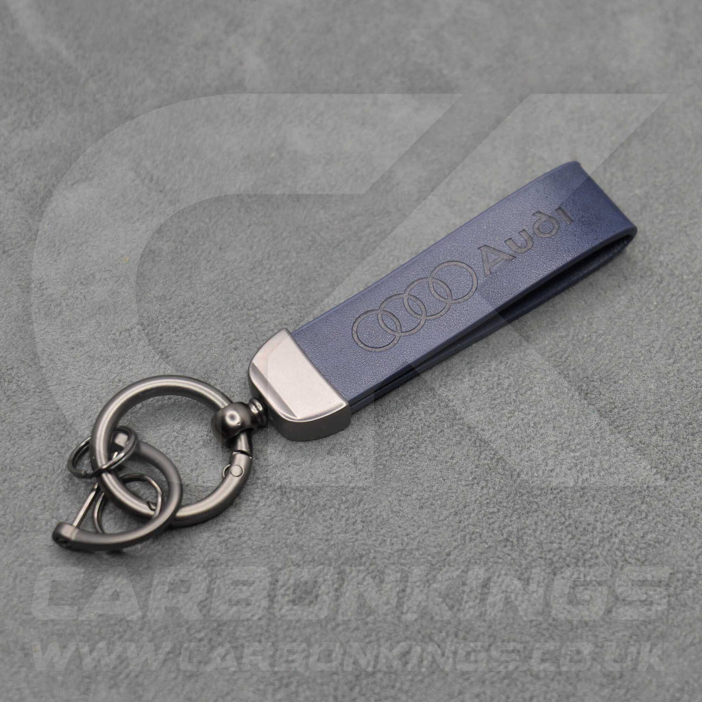Audi Premium Leather Key Ring Chain Durable A1 A3 A4 A5 A6 A7 Q3 Q4 Q5 Q6 Q7 Q8