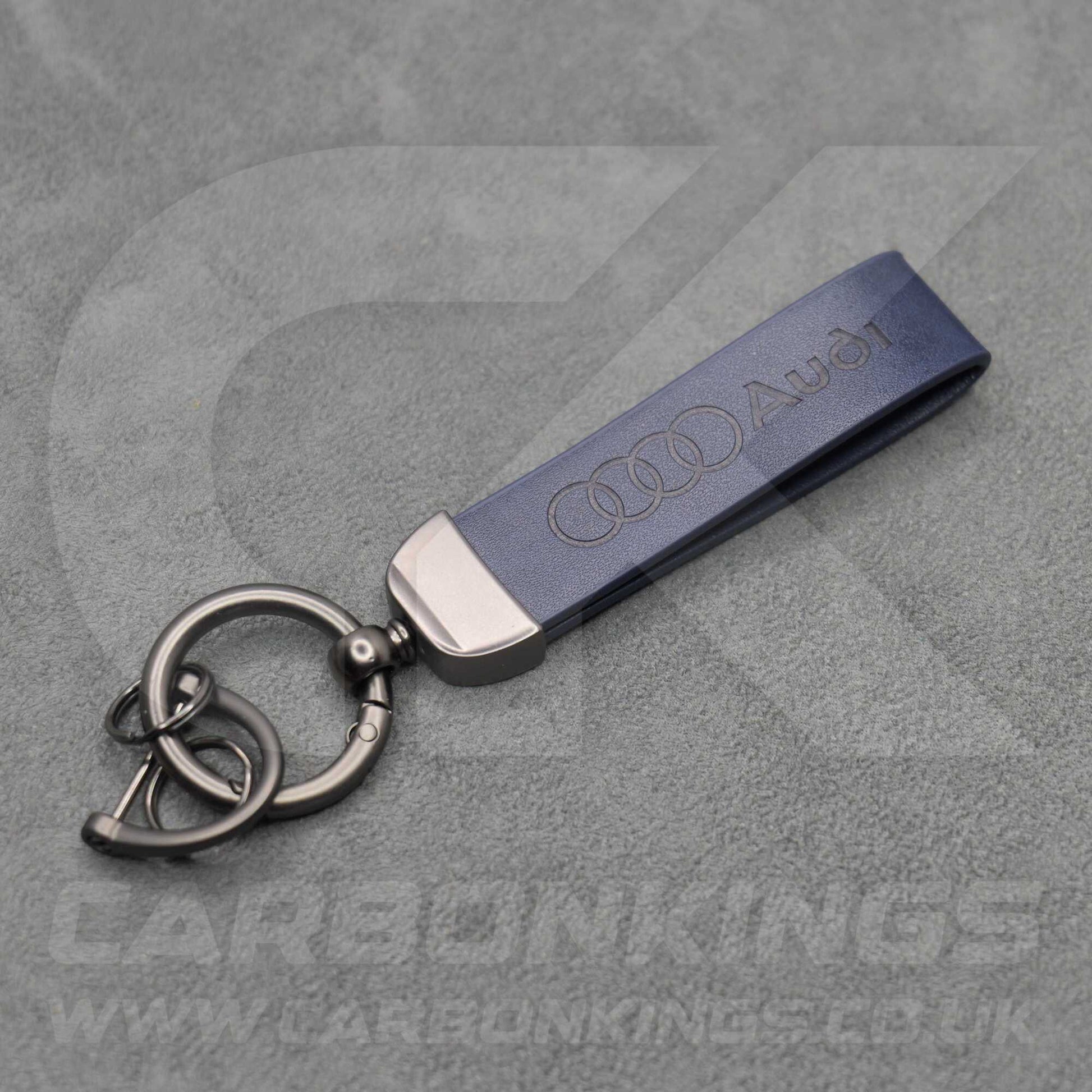 Audi Premium Leather Key Ring Chain Durable A1 A3 A4 A5 A6 A7 Q3 Q4 Q5 Q6 Q7 Q8
