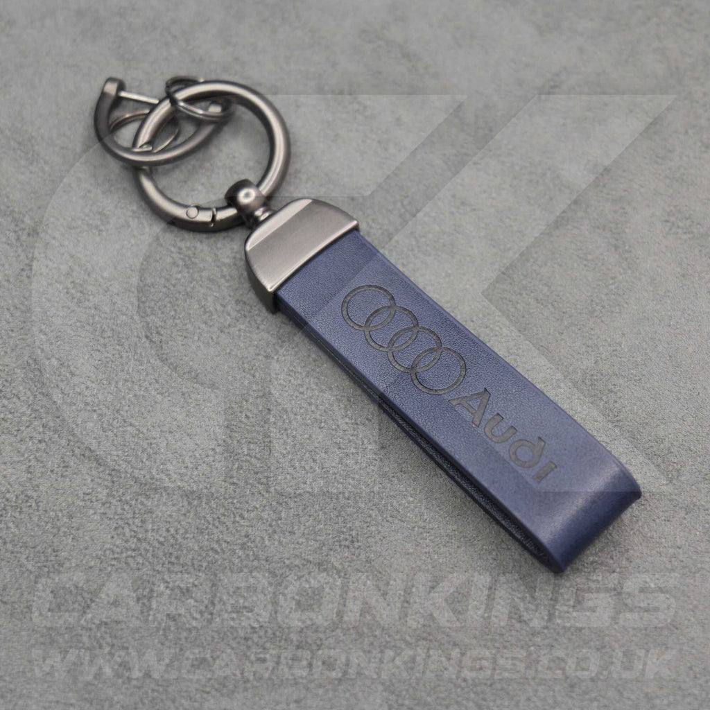 Audi Premium Leather Key Ring Chain Durable A1 A3 A4 A5 A6 A7 Q3 Q4 Q5 Q6 Q7 Q8
