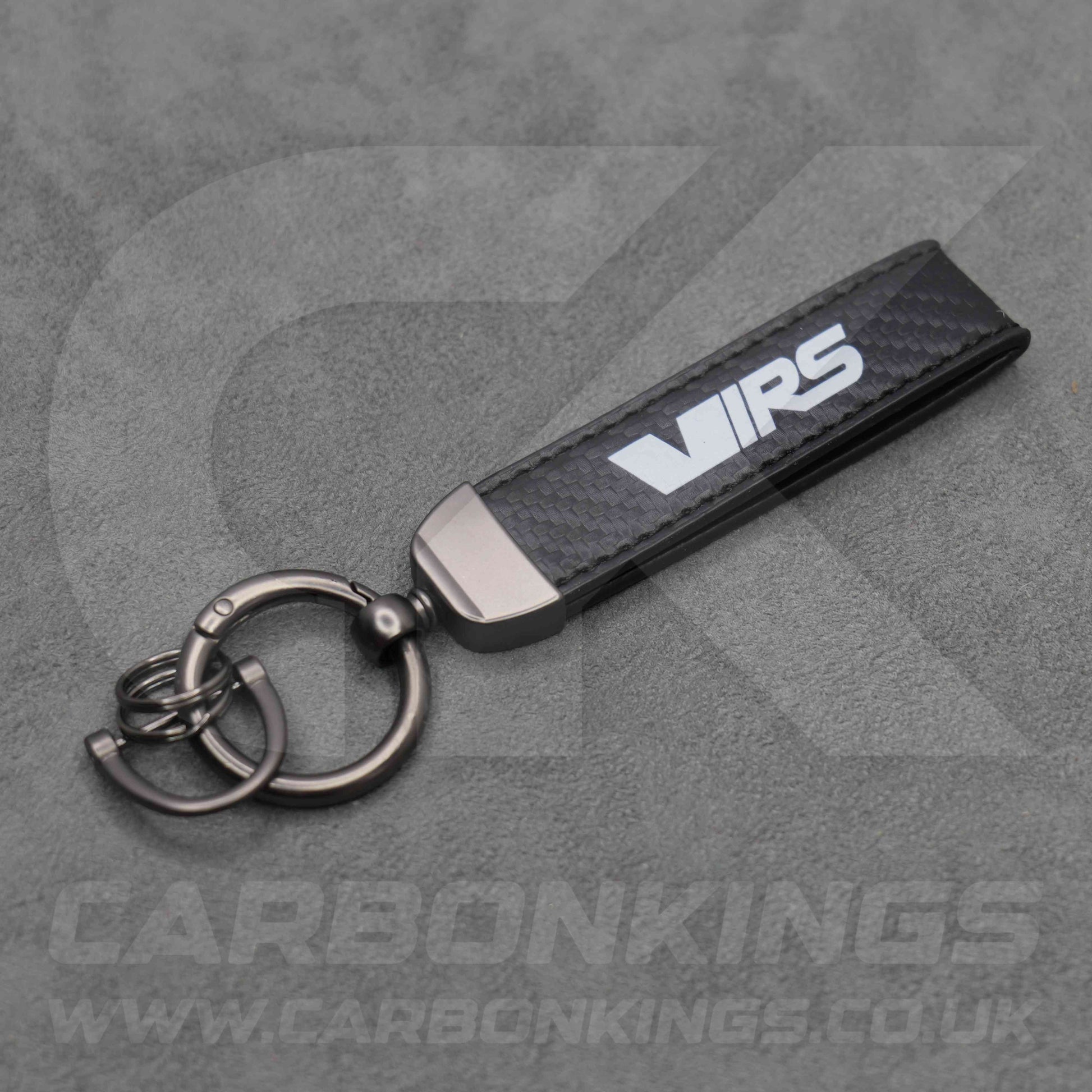 Skoda VRS Carbon Fibre Style Key Ring Chain Octavia Elroq Enyaq Kodiaq