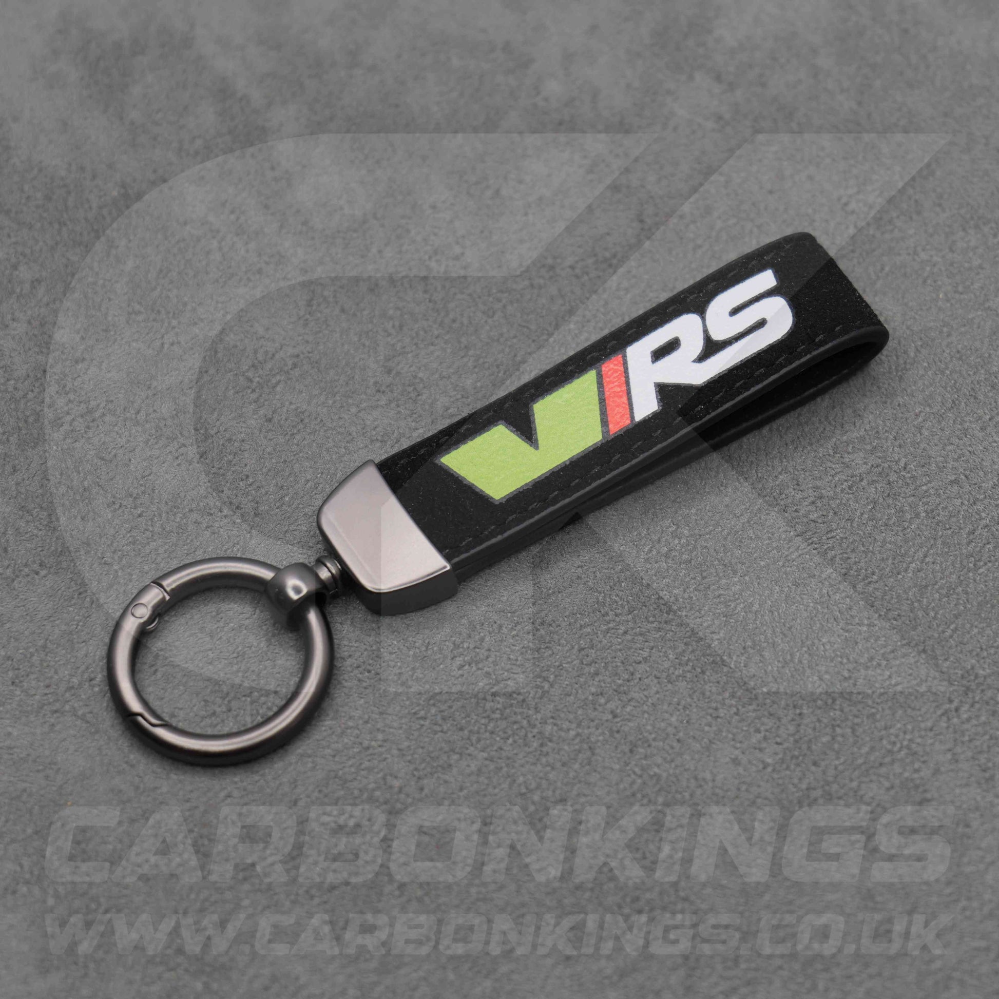 Skoda VRS Black / Red / Blue Suede Key Ring Chain Octavia Elroq Enyaq Kodiaq