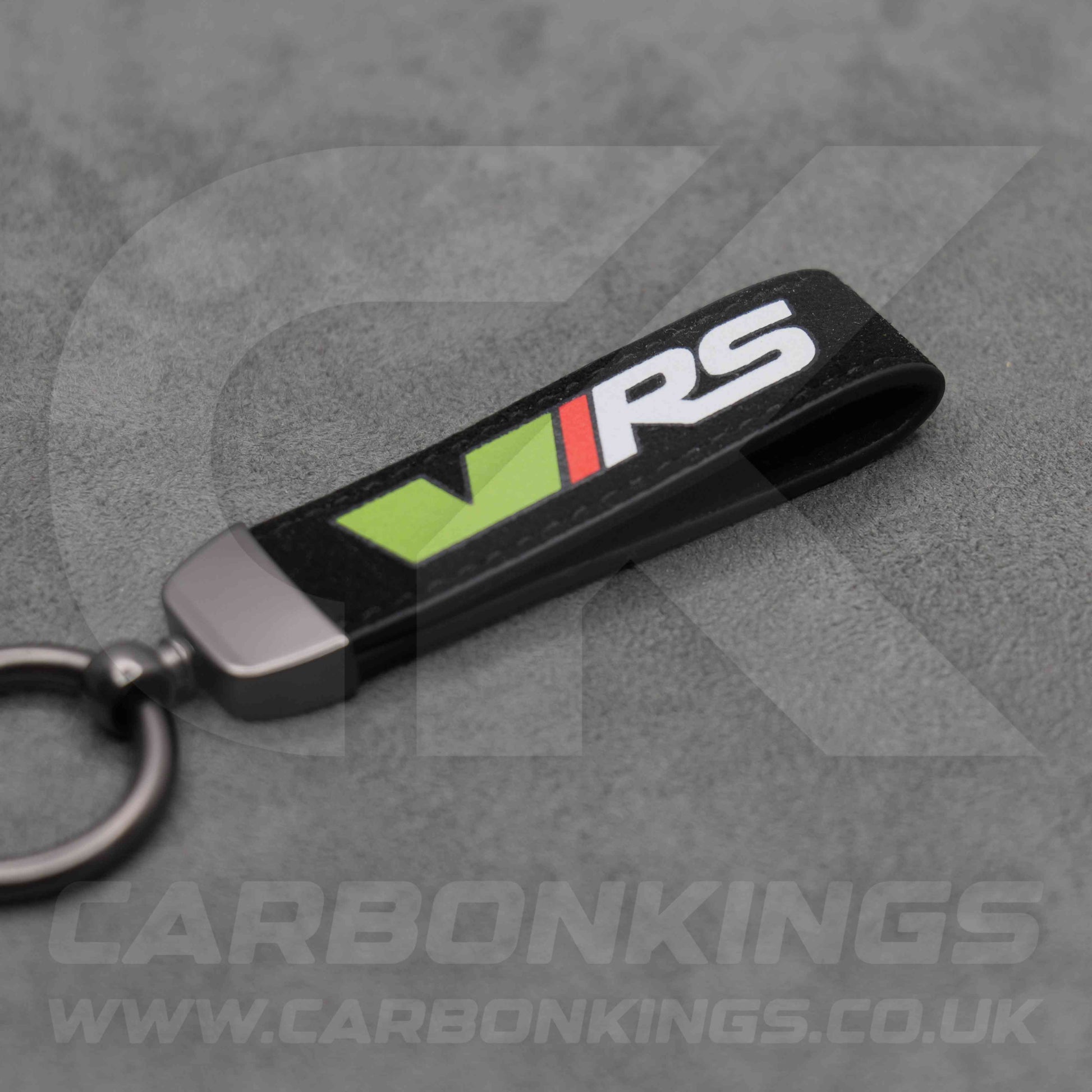 Skoda VRS Black / Red / Blue Suede Key Ring Chain Octavia Elroq Enyaq Kodiaq
