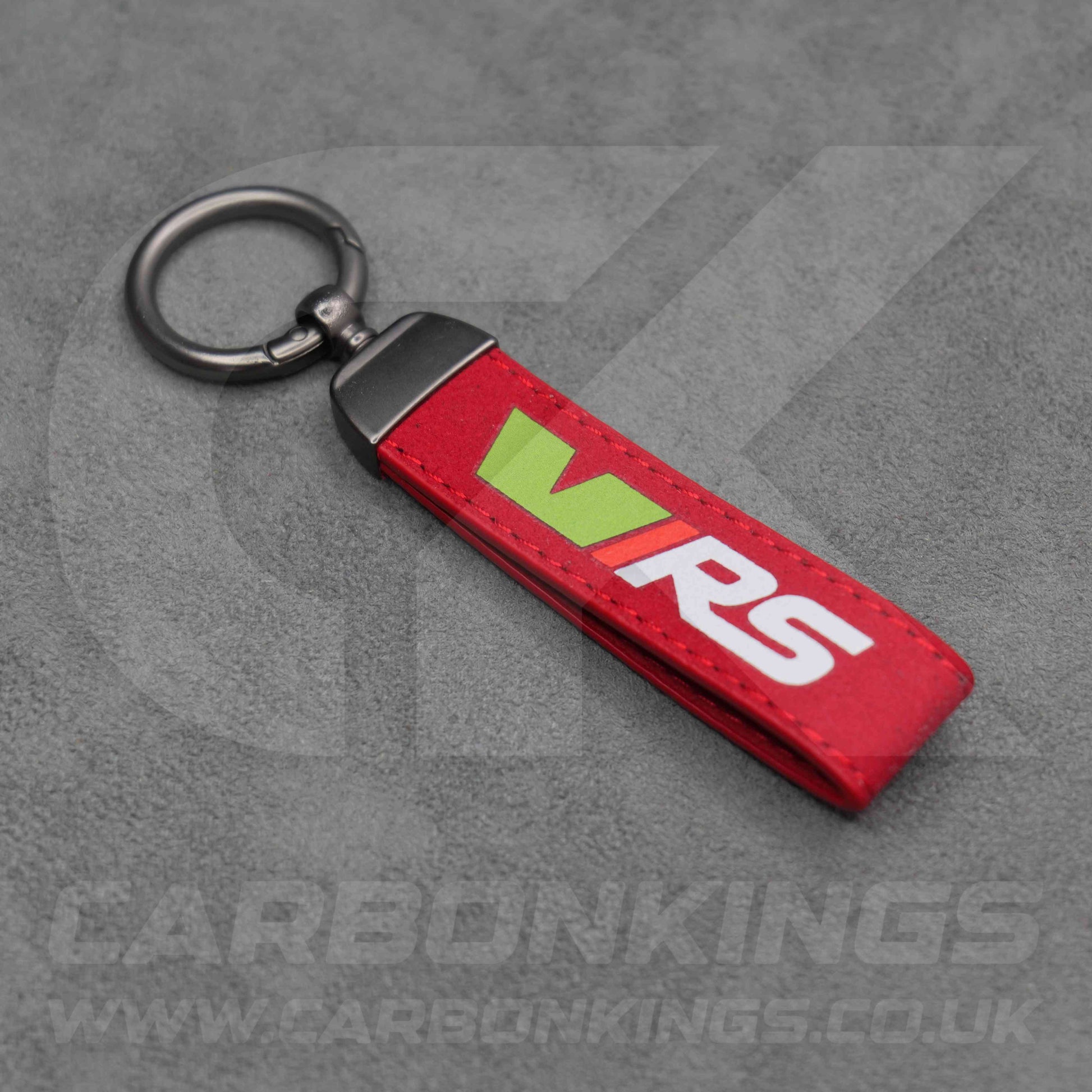 Skoda VRS Black / Red / Blue Suede Key Ring Chain Octavia Elroq Enyaq Kodiaq