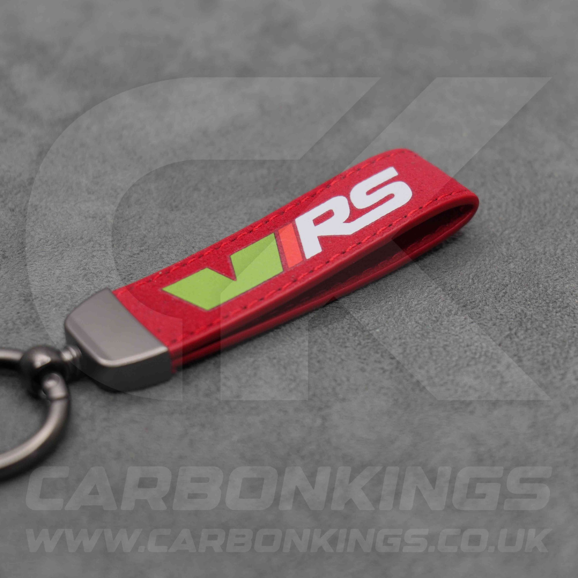 Skoda VRS Black / Red / Blue Suede Key Ring Chain Octavia Elroq Enyaq Kodiaq