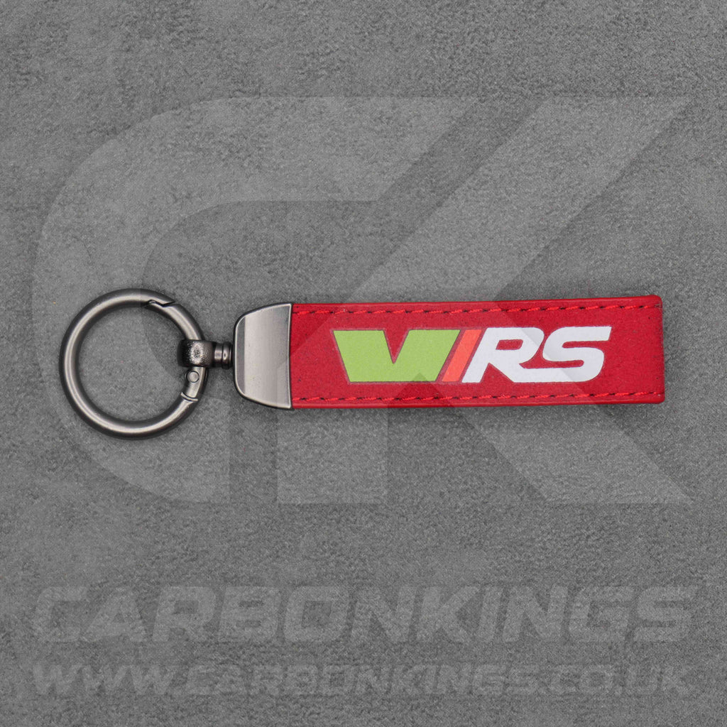 Skoda VRS Black / Red / Blue Suede Key Ring Chain Octavia Elroq Enyaq Kodiaq
