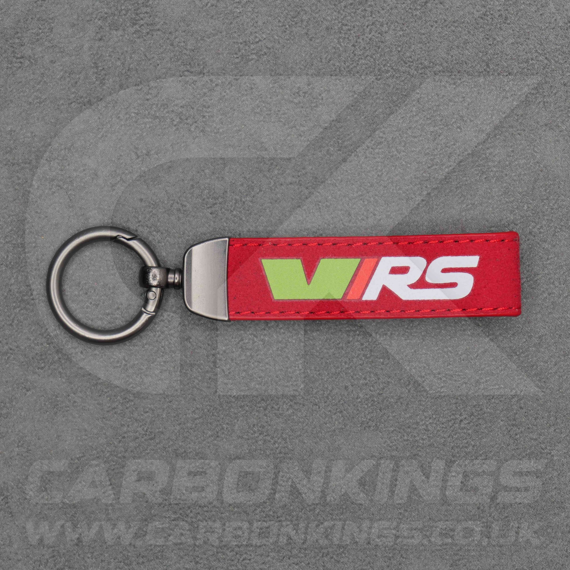 Skoda VRS Black / Red / Blue Suede Key Ring Chain Octavia Elroq Enyaq Kodiaq