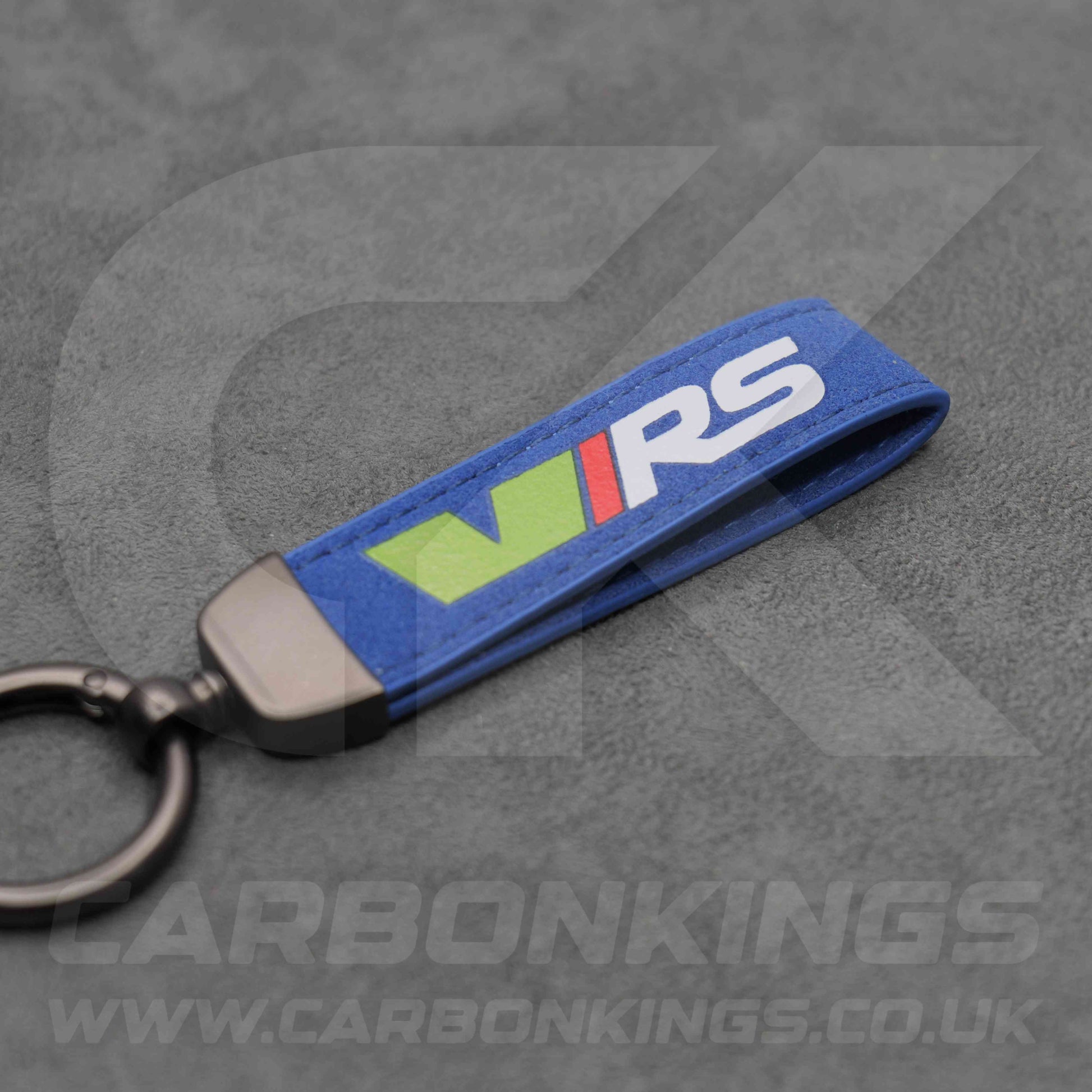 Skoda VRS Black / Red / Blue Suede Key Ring Chain Octavia Elroq Enyaq Kodiaq