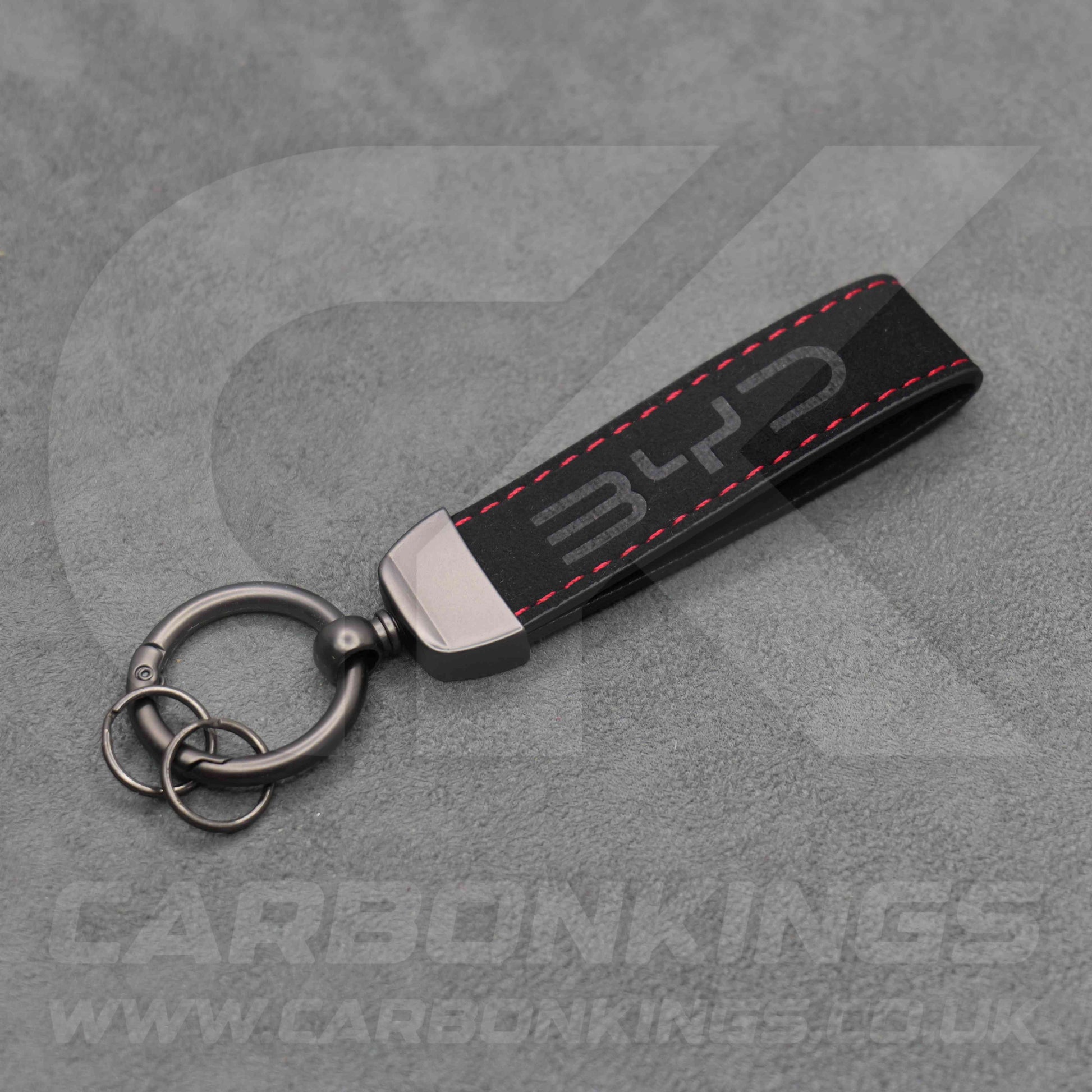 BYD Black Suede / Red Stitching Car Key Ring Chain Sealion Atto Dolphin Seal Sealion