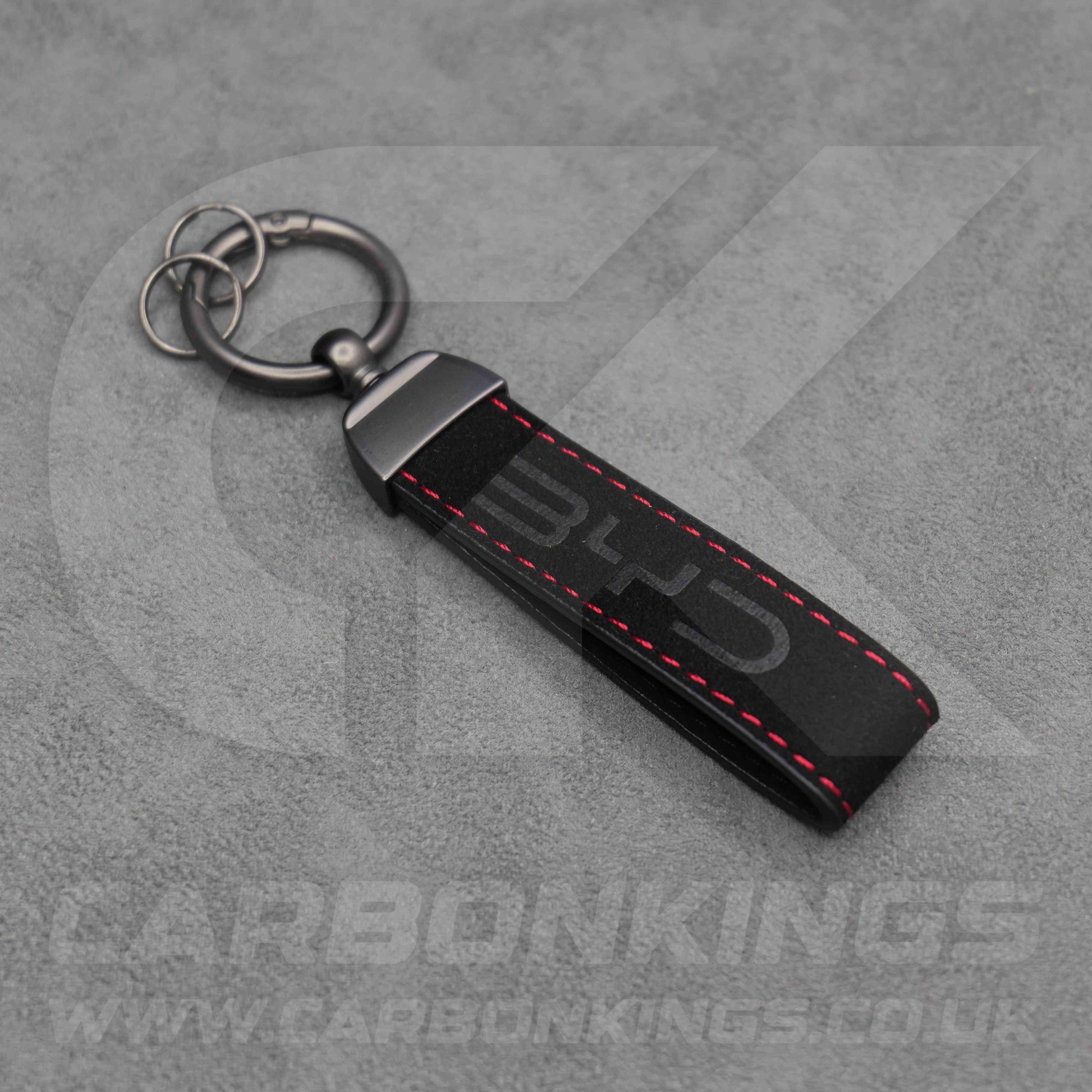 BYD Black Suede / Red Stitching Car Key Ring Chain Sealion Atto Dolphin Seal Sealion