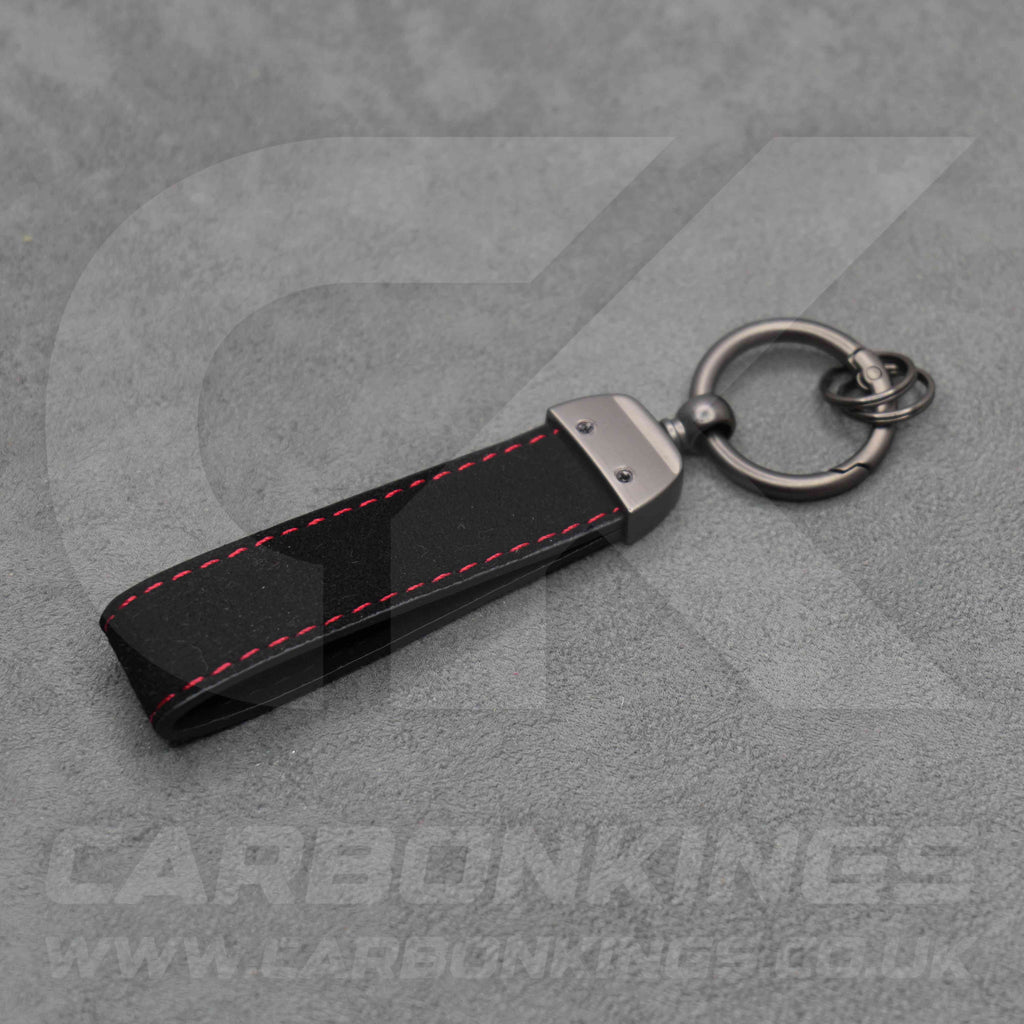 BYD Black Suede / Red Stitching Car Key Ring Chain Sealion Atto Dolphin Seal Sealion