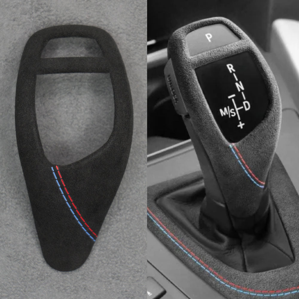 Alcantara Gear Knob Trim for BMW 1 2 Series F20 M135i M140i M235i M240i - Interior Styling | Carbon Kings