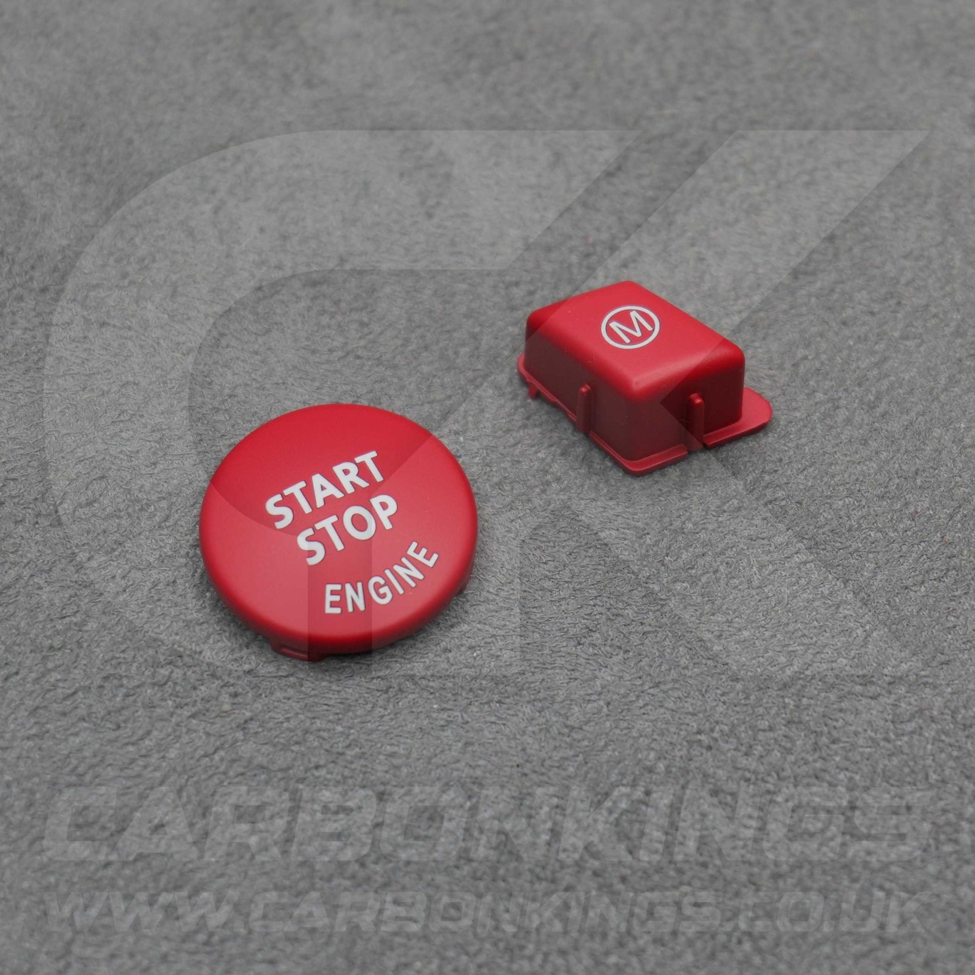 BMW Matte Red M Mode & Start Stop Button Set for E90 E92 E93 M3 4.0 V8