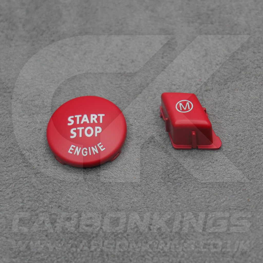 BMW Matte Red M Mode & Start Stop Button Set for E90 E92 E93 M3 4.0 V8