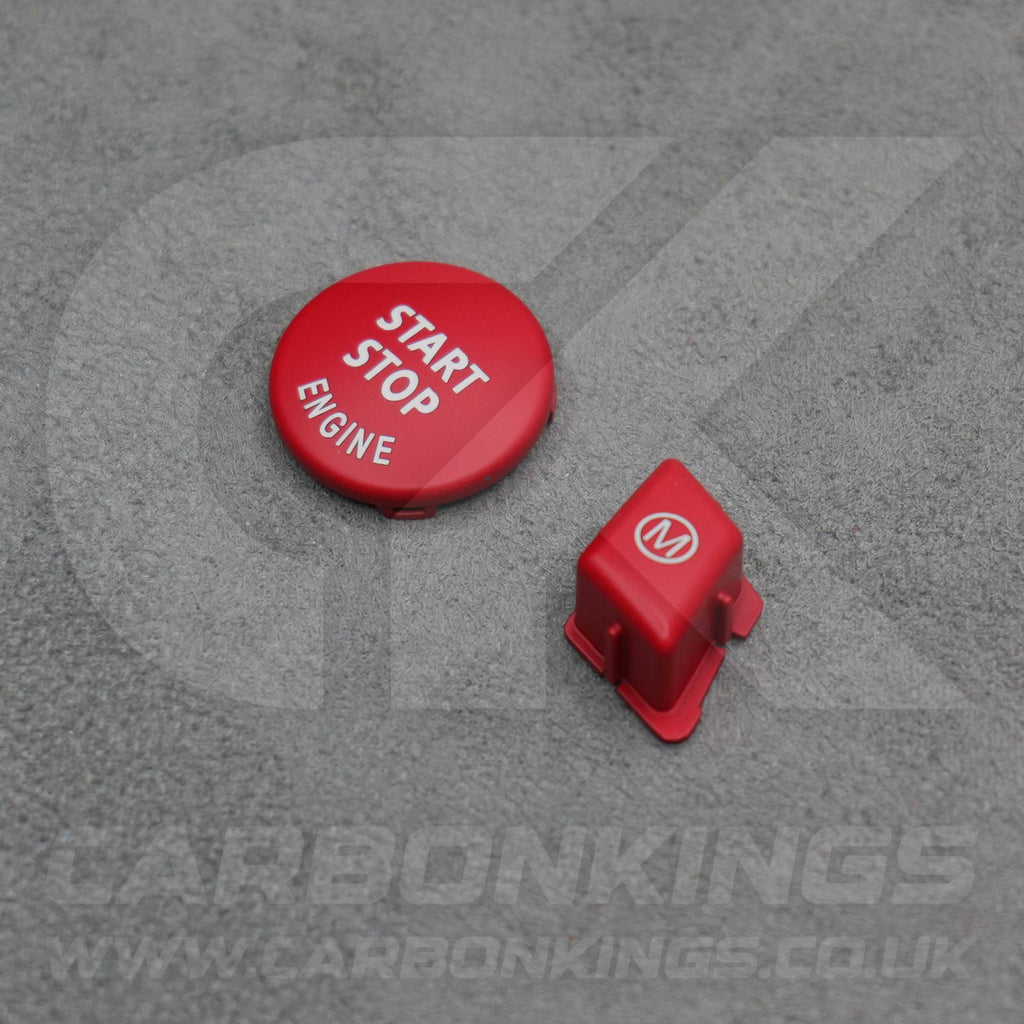 BMW Matte Red M Mode & Start Stop Button Set for E90 E92 E93 M3 4.0 V8