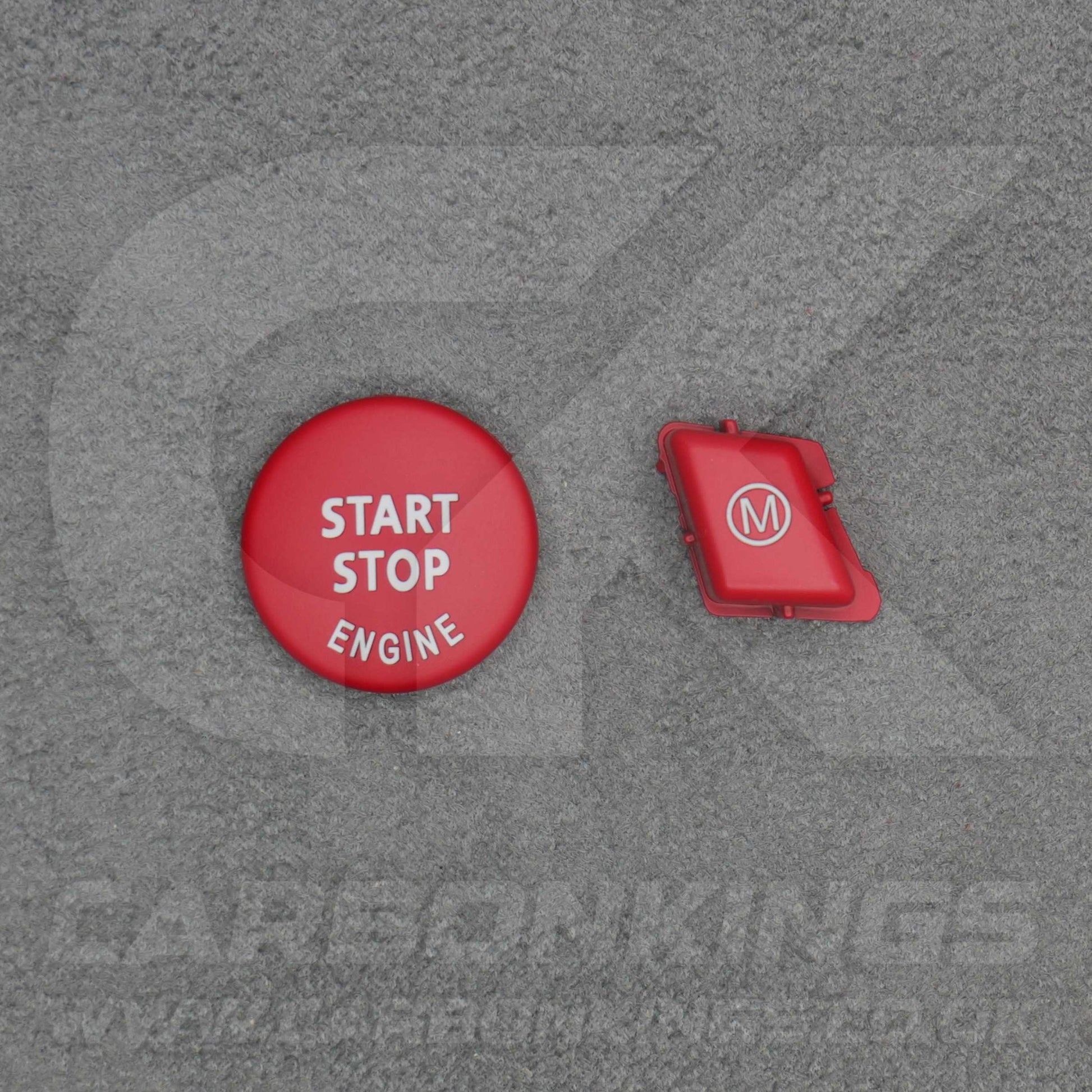 BMW Matte Red M Mode & Start Stop Button Set for E90 E92 E93 M3 4.0 V8