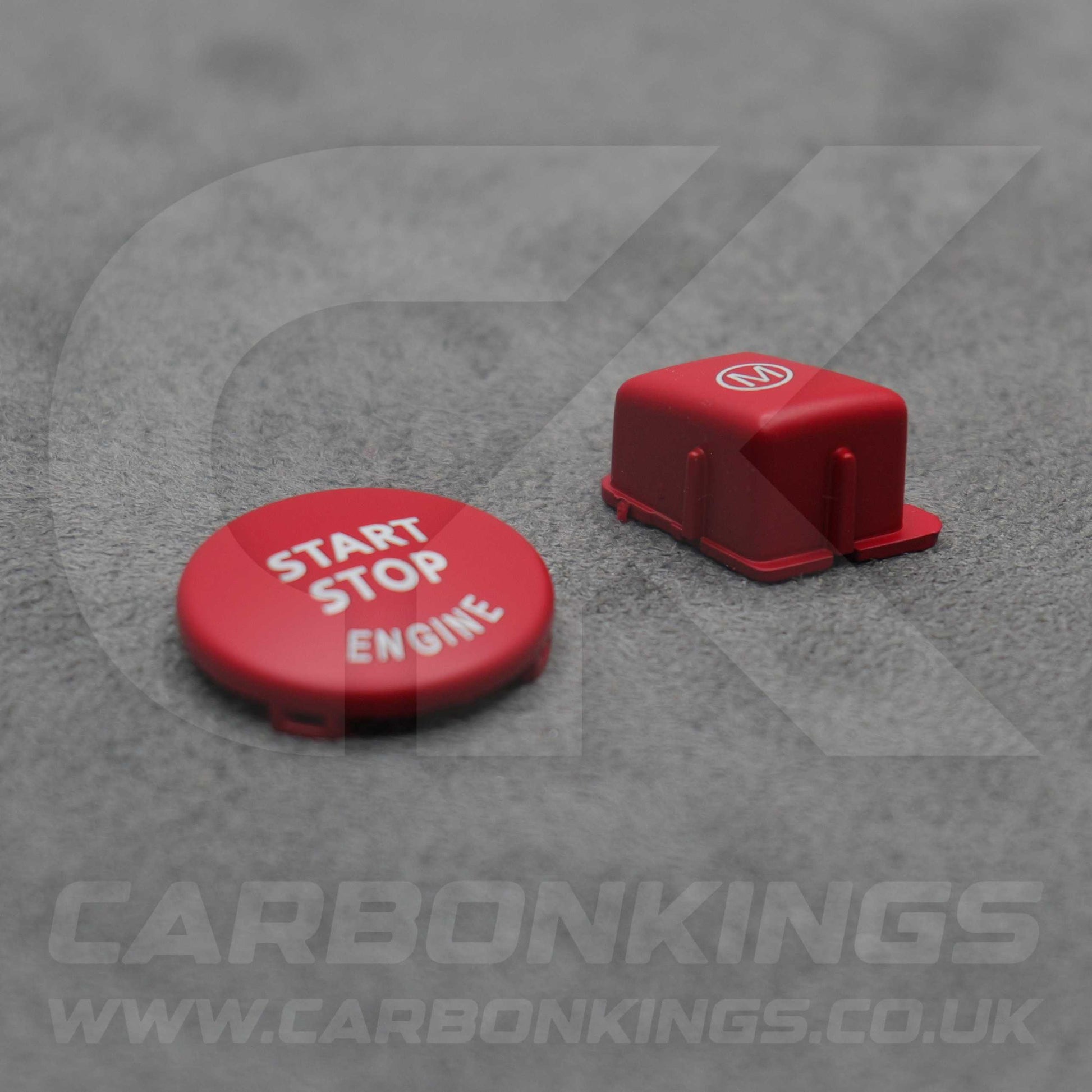 BMW Matte Red M Mode & Start Stop Button Set for E90 E92 E93 M3 4.0 V8