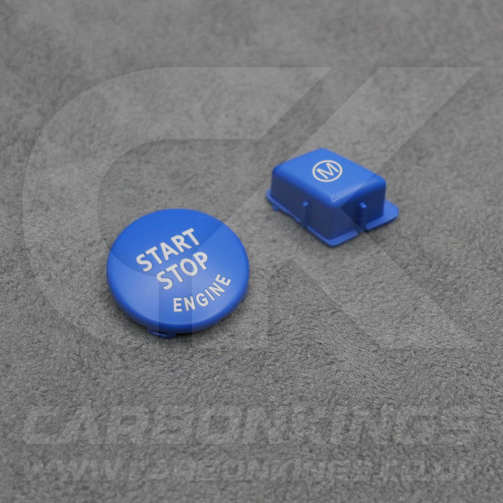 BMW Matte Blue M Mode & Start Stop Button Set for E90 E92 E93 M3 4.0 V8