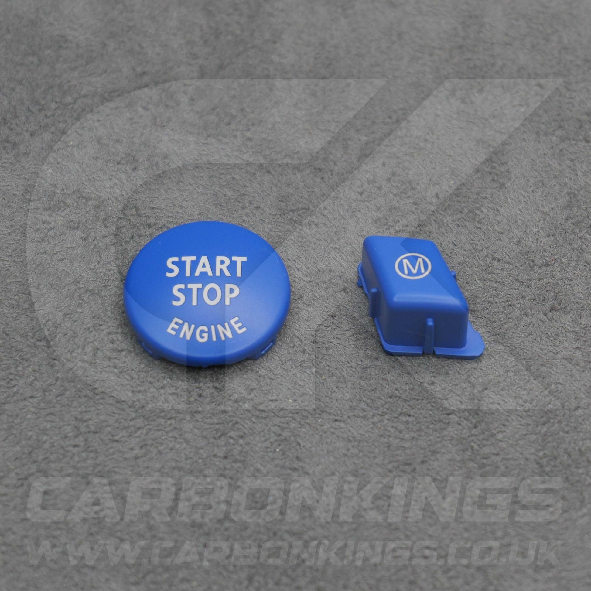 BMW Matte Blue M Mode & Start Stop Button Set for E90 E92 E93 M3 4.0 V8