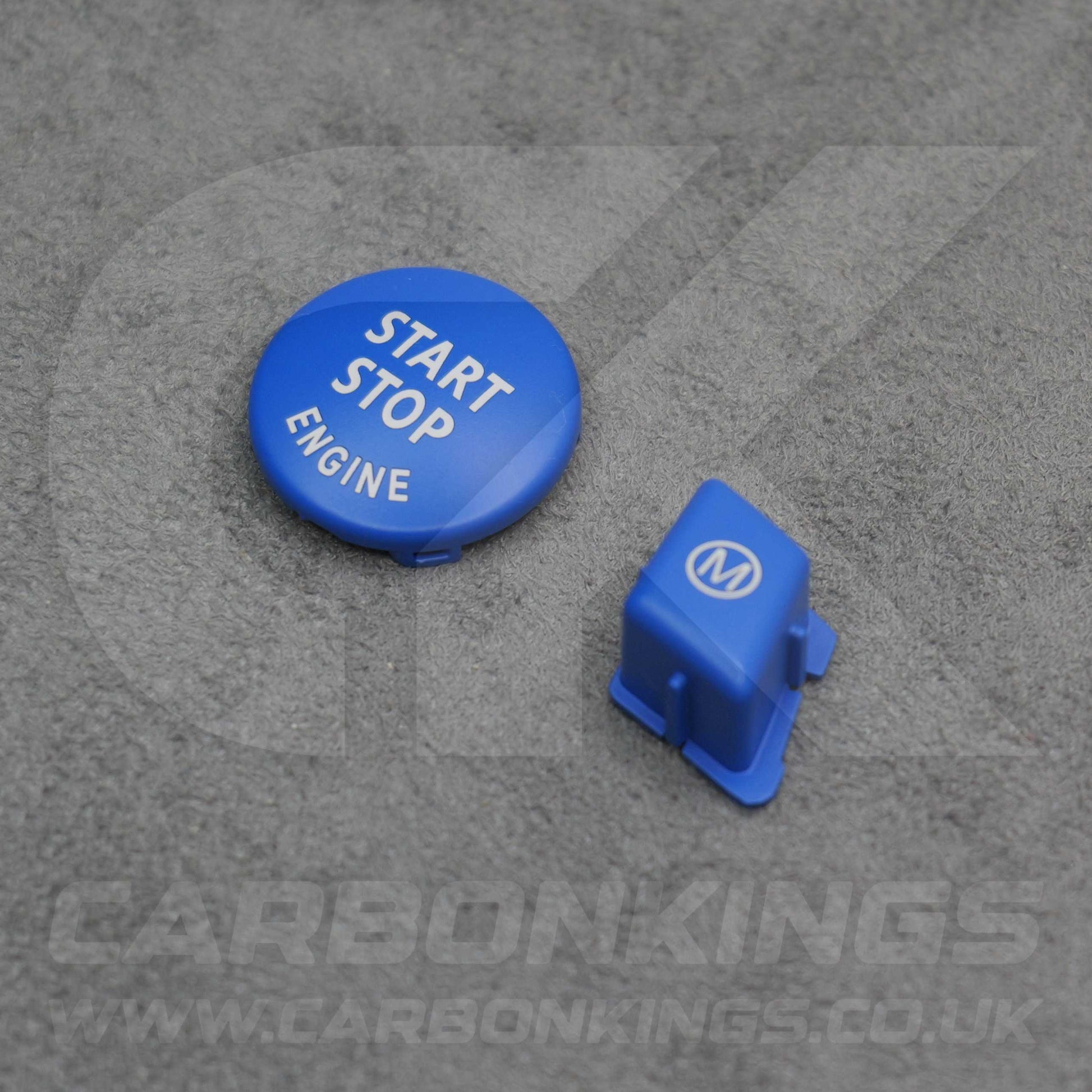 BMW Matte Blue M Mode & Start Stop Button Set for E90 E92 E93 M3 4.0 V8