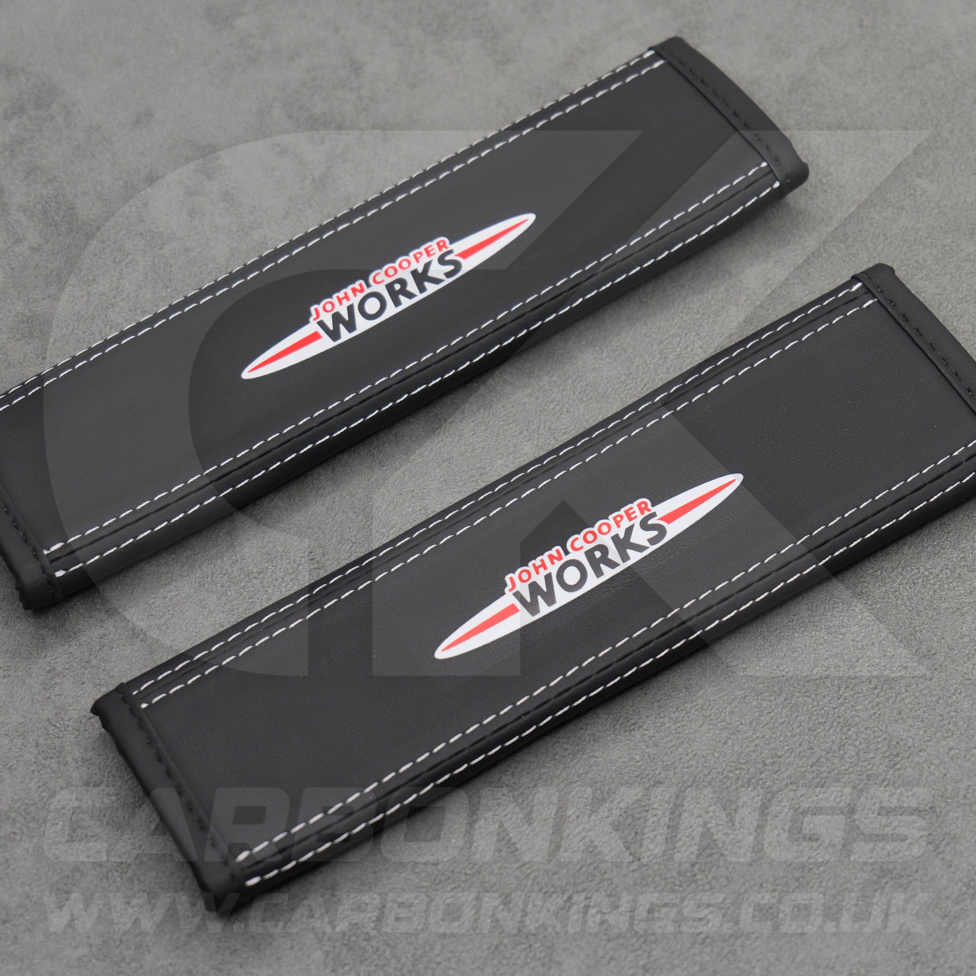 John Cooper Works JCW Leather Seatbelt Shoulder Covers Pad Protectors Mini Cooper
